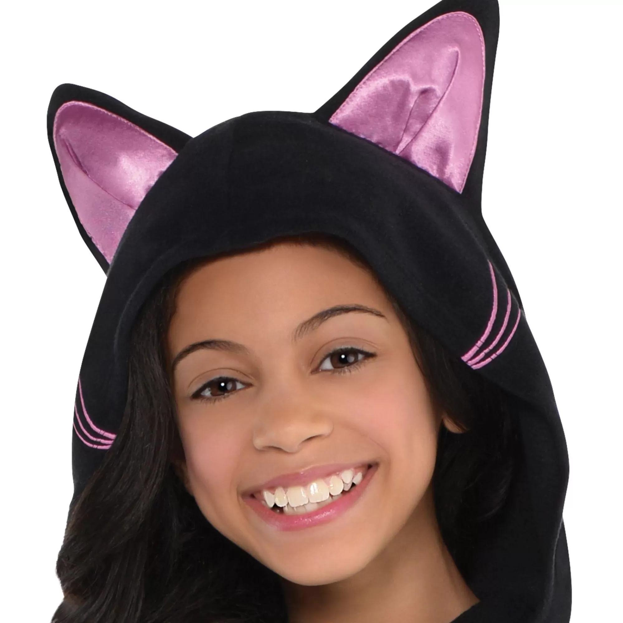 Girl Party City Animal & Bug | Girls Zipster Black Cat One Piece Costume