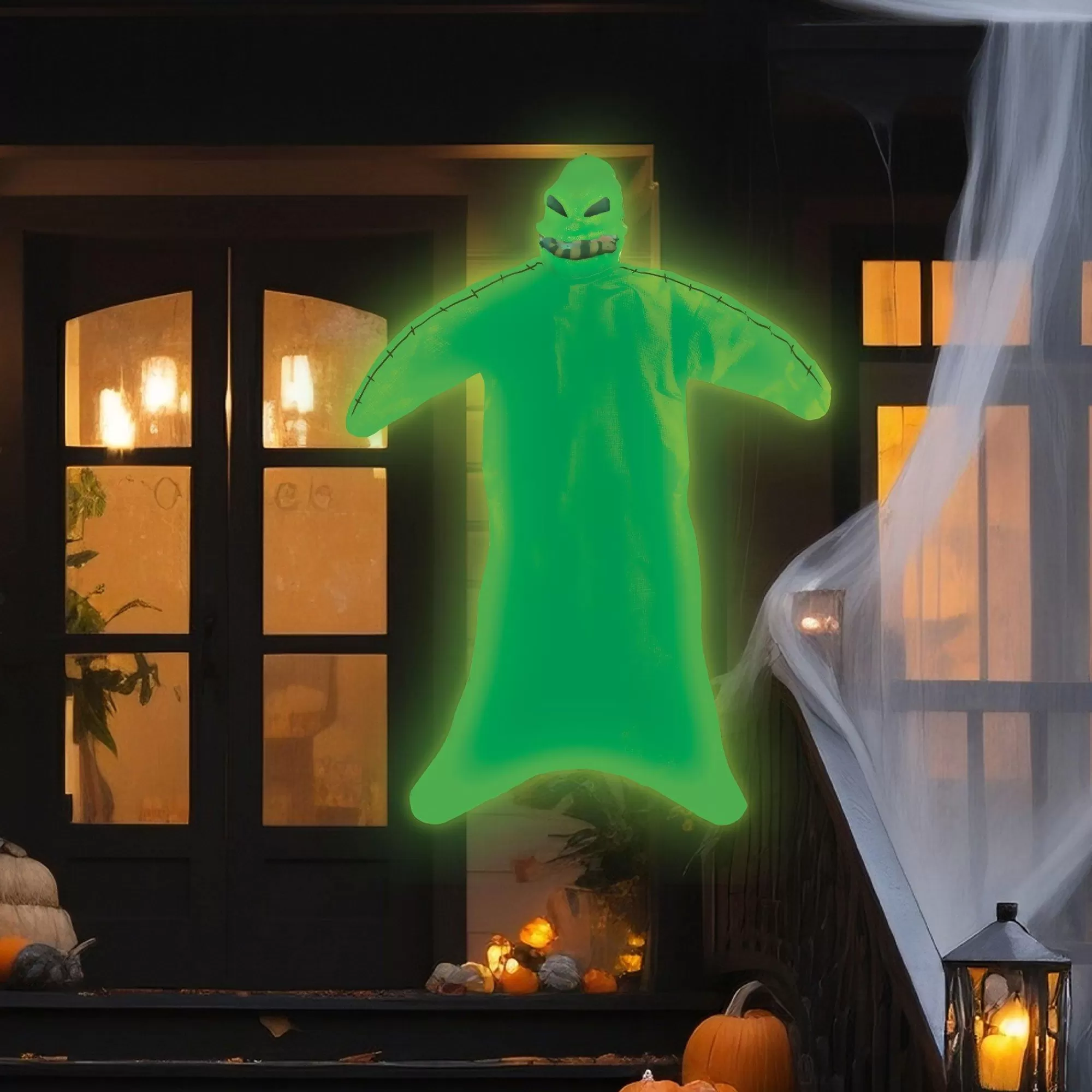 Party City The Nightmare Before Christmas | Glow-In-The-Dark Oogie Boogie Hanging Decoration, 5Ft - Disney The Nightmare Before Christmas