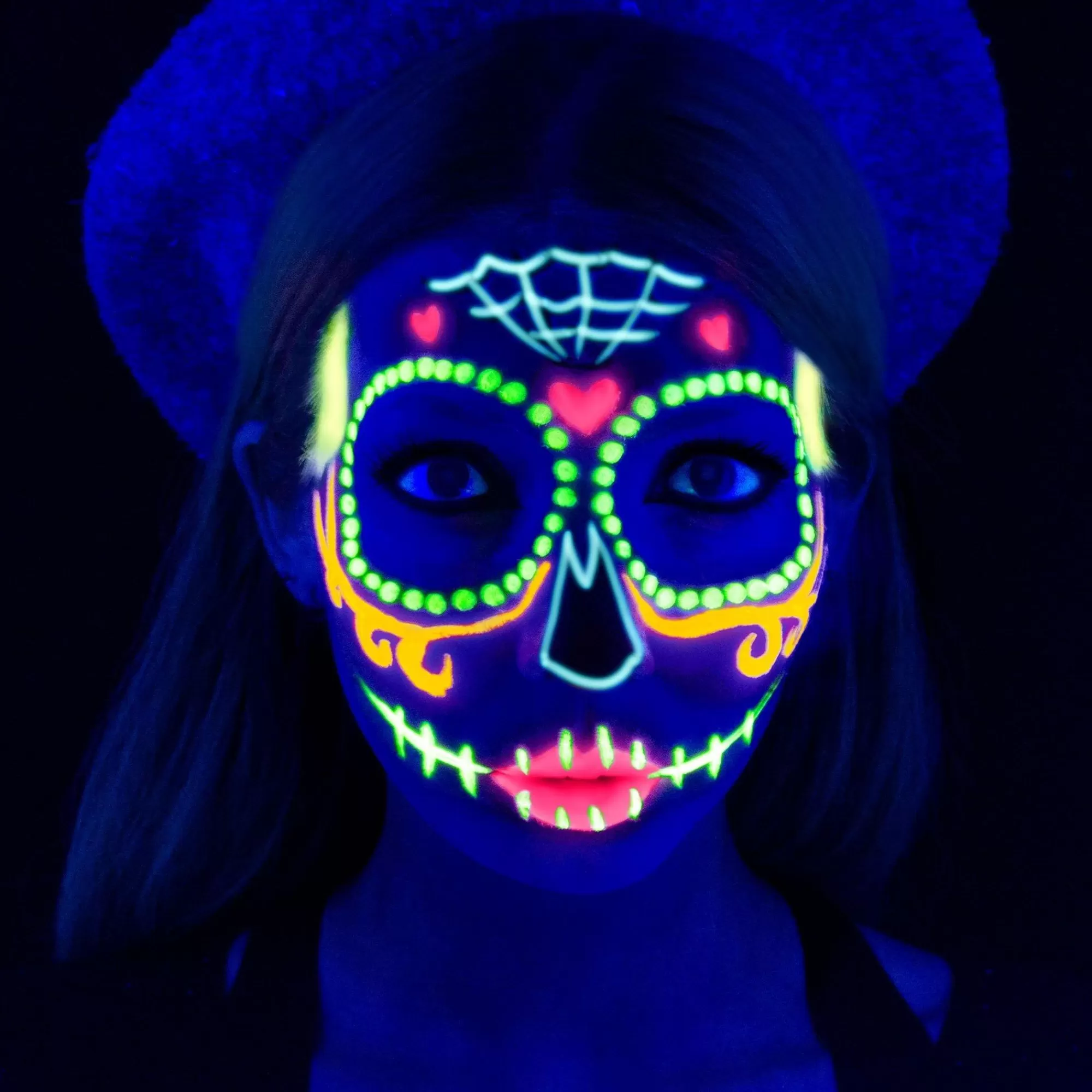 Party City Makeup-Glow-In-The-Dark Sugar Skull Makeup Kit - Day Of The Dead