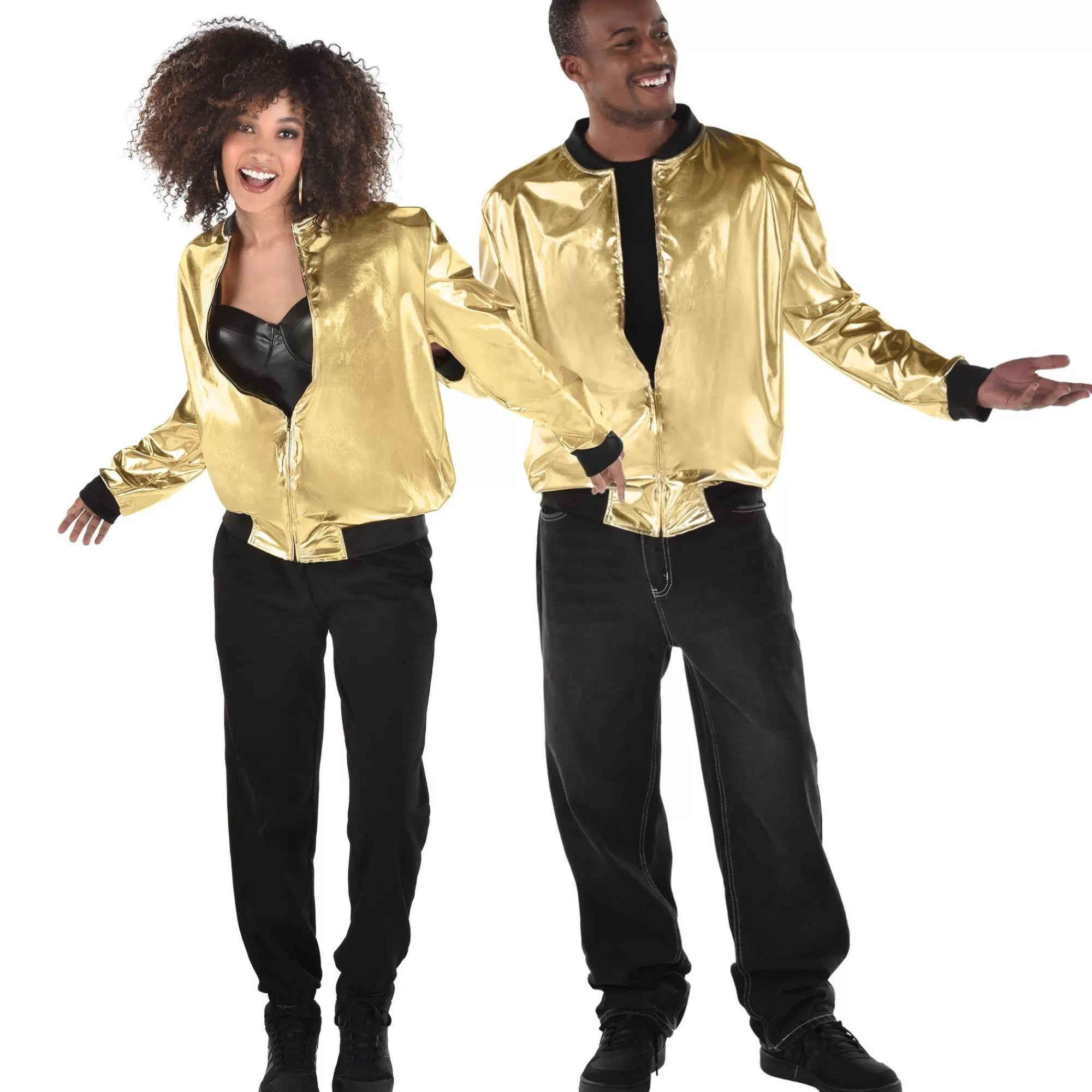 Party City Couples' Costumes-Gold Hip Hop Track Jacket