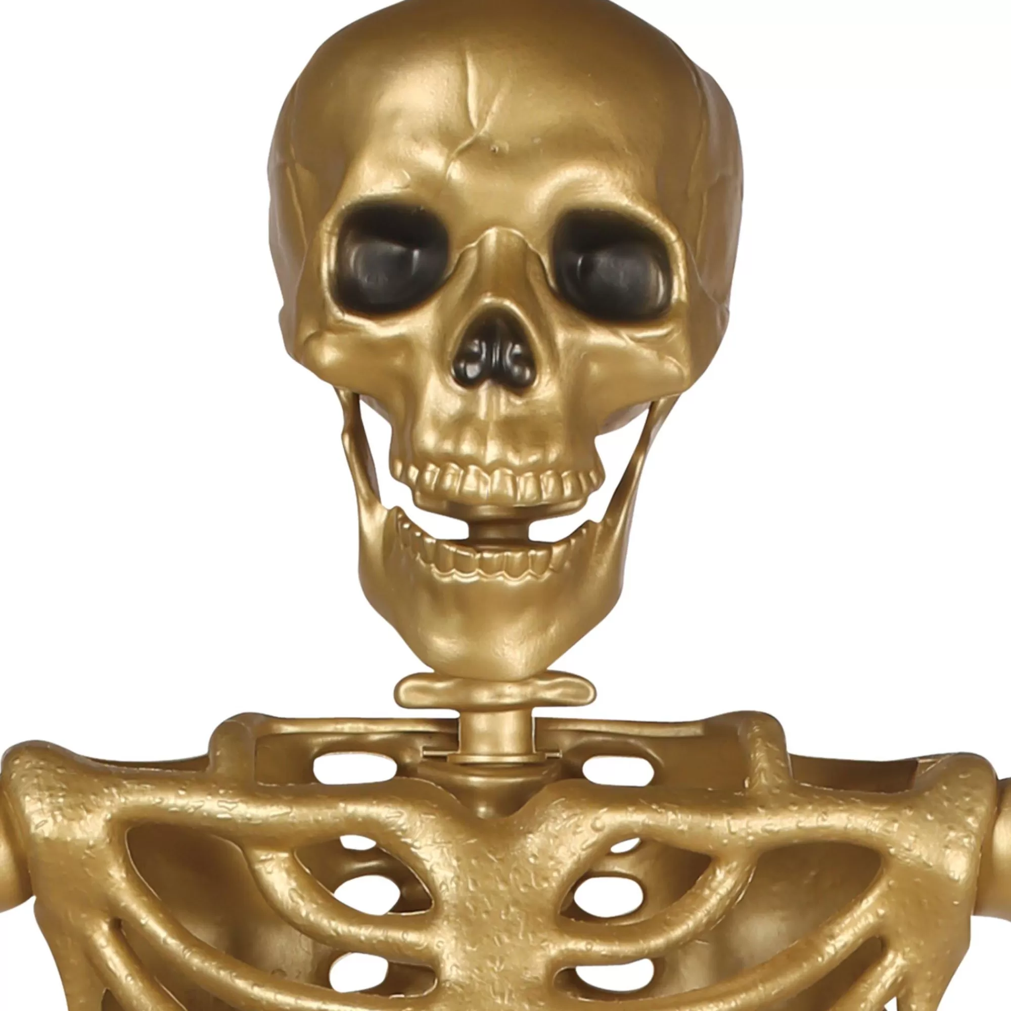 Party City Skeletons | Gold Life-Size Poseable Skeleton, 5Ft