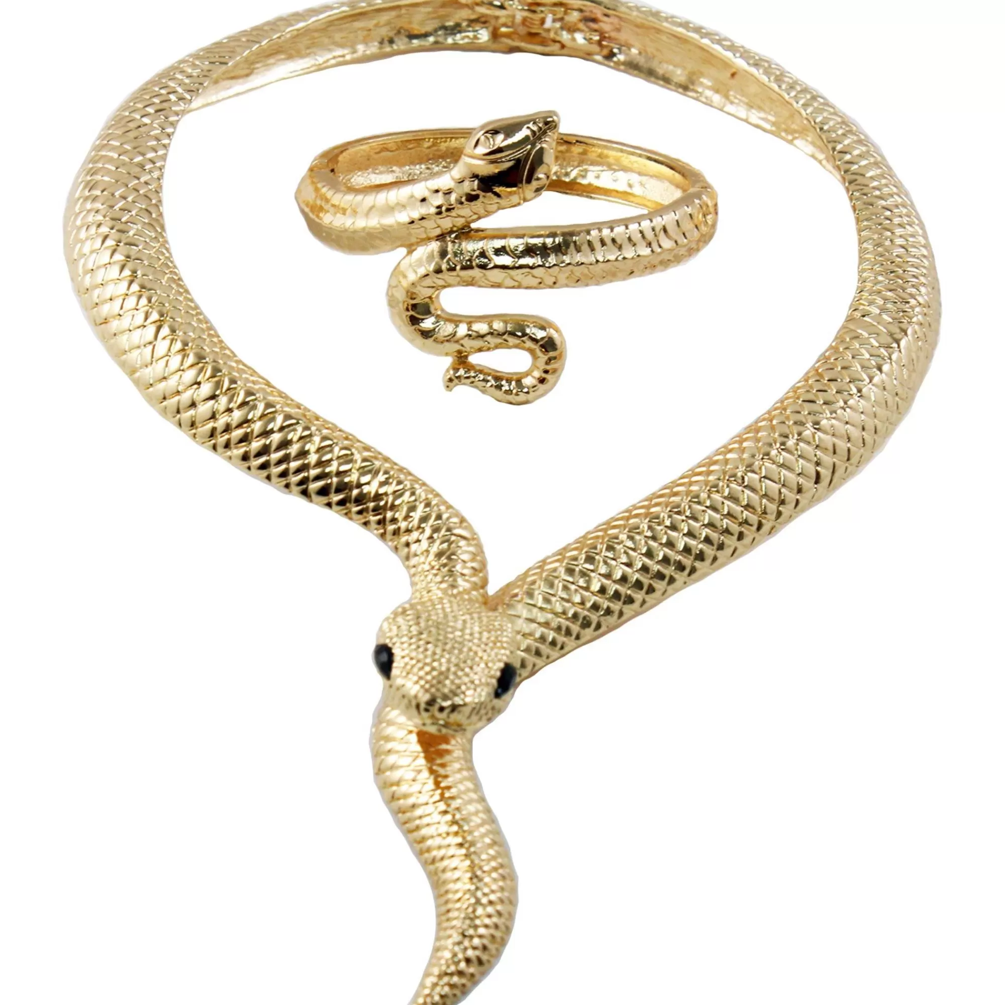 Party City Jewelry-Gold Medusa Snake Jewelry Set, 2Pc