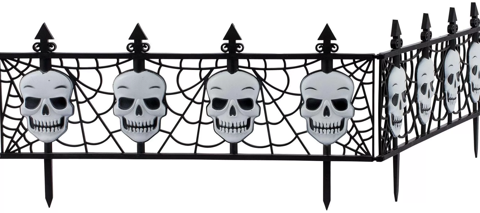 Party City Yard Stakes & Signs | Gothic Skull Fences 2Ct