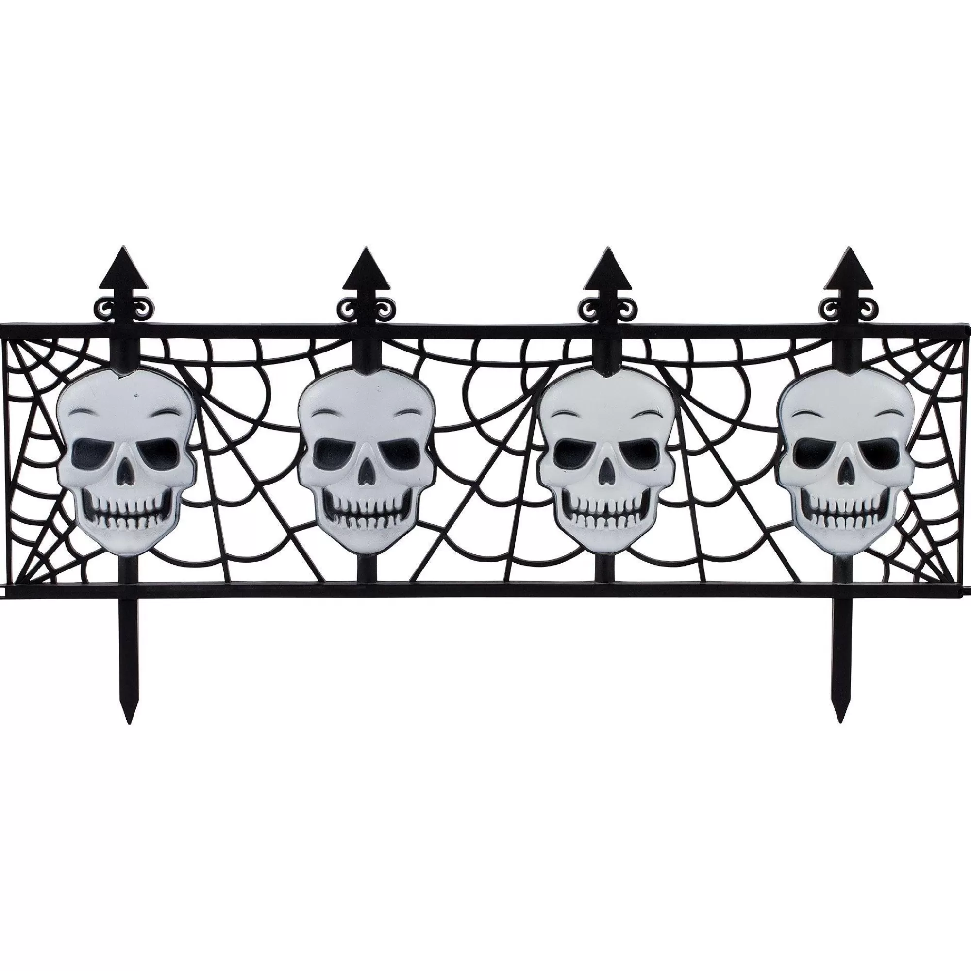 Party City Yard Stakes & Signs | Gothic Skull Fences 2Ct