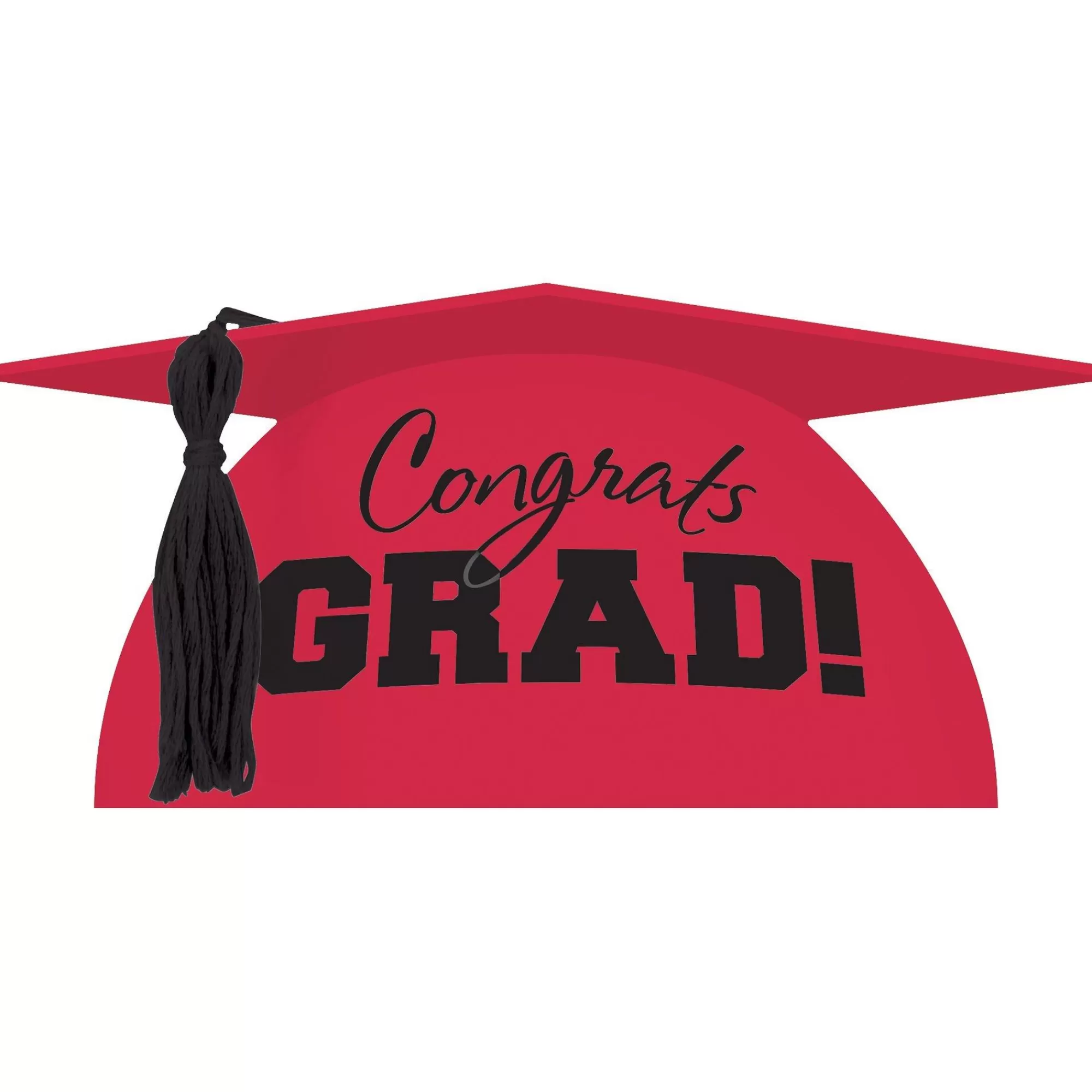 Party City Baking Supplies-Graduation Cap Cake Topper Red