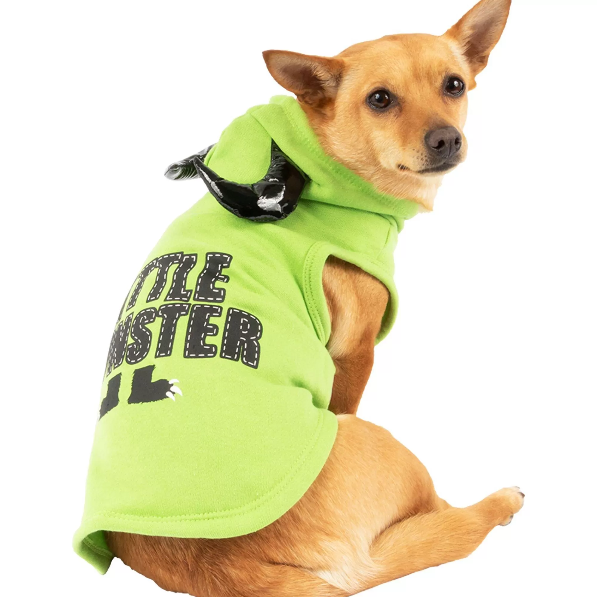 Party City Dog & Pet Costumes-Green Little Monster Dog Hoodie With Horns