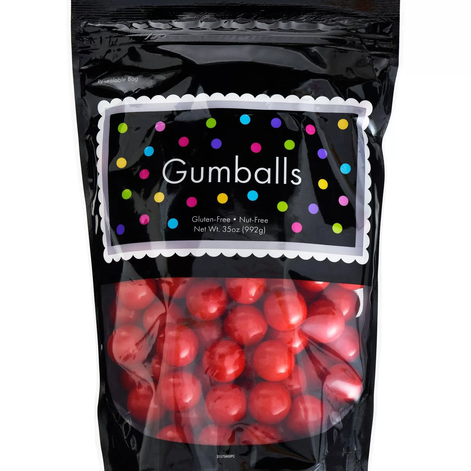 Party City Bulk Candy-Gumballs, 35Oz - Cherry Flavor Red