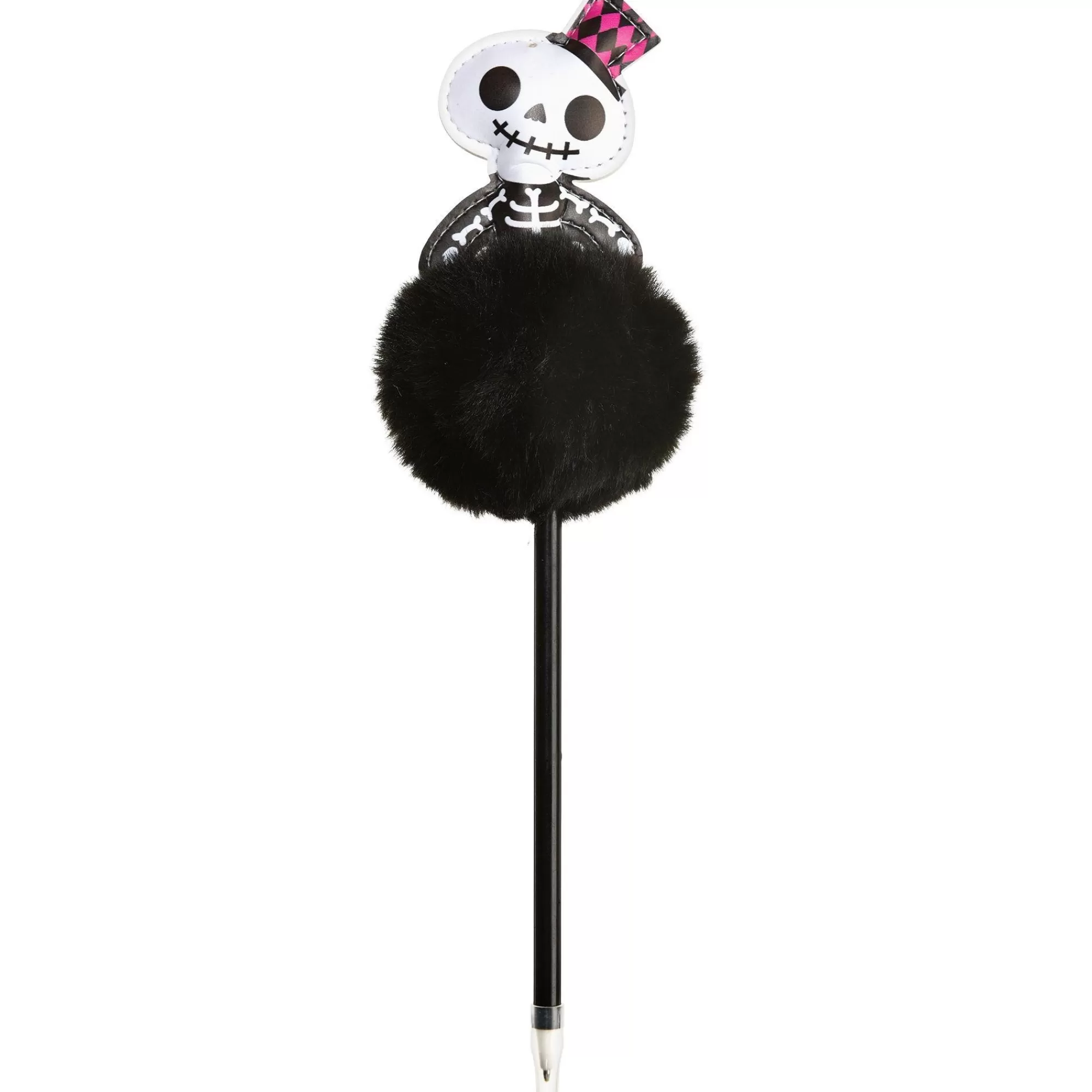 Party City Favors & Favor Bags | Halloween Puffy-Topped Skeleton Yarn & Plastic Pen, 2.75In X 11In