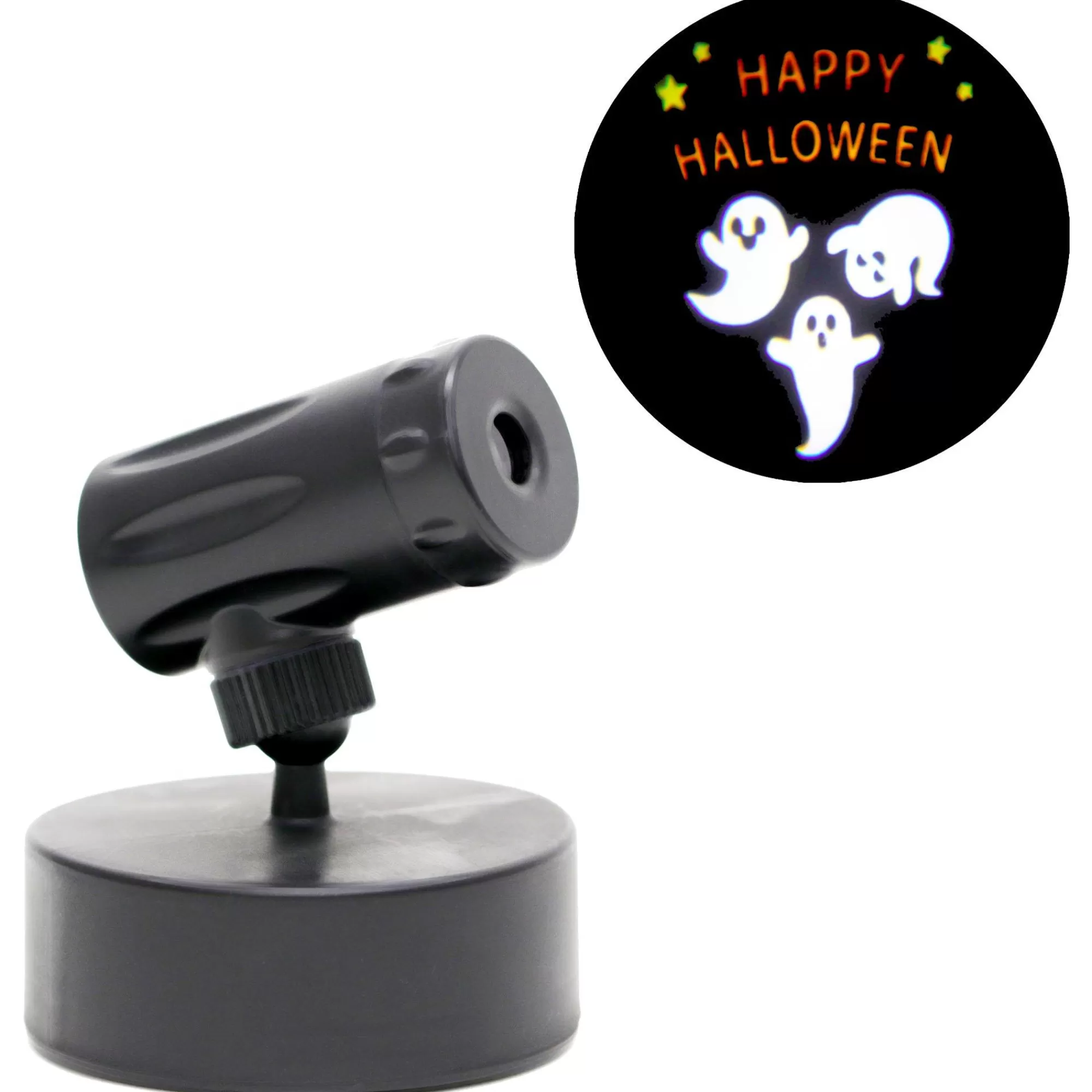 Party City Strobe Lights & Black Lights | Happy Halloween Ghosts Motion Projector, 3.5In X 3.75In