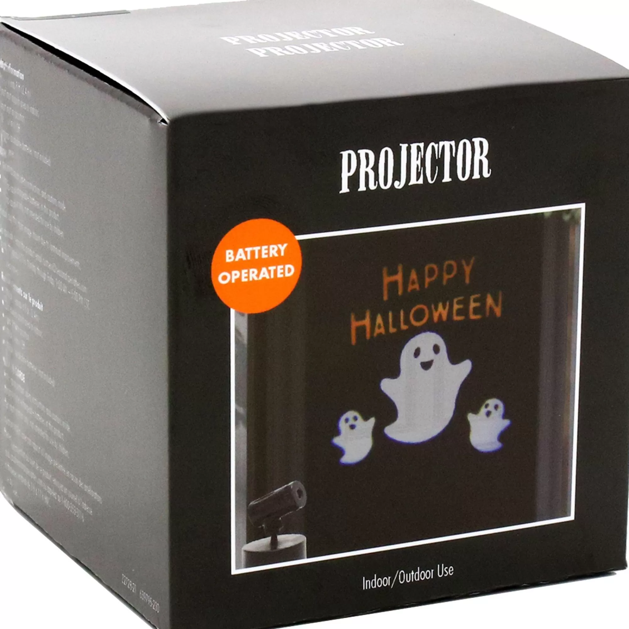 Party City Strobe Lights & Black Lights | Happy Halloween Ghosts Motion Projector, 3.5In X 3.75In