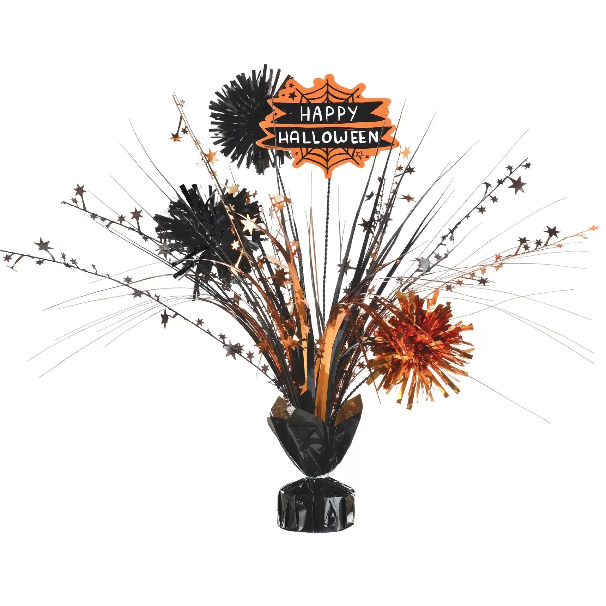 Party City Table Décor & Centerpieces | Happy Halloween Tinsel Burst Spray Centerpiece, 18In