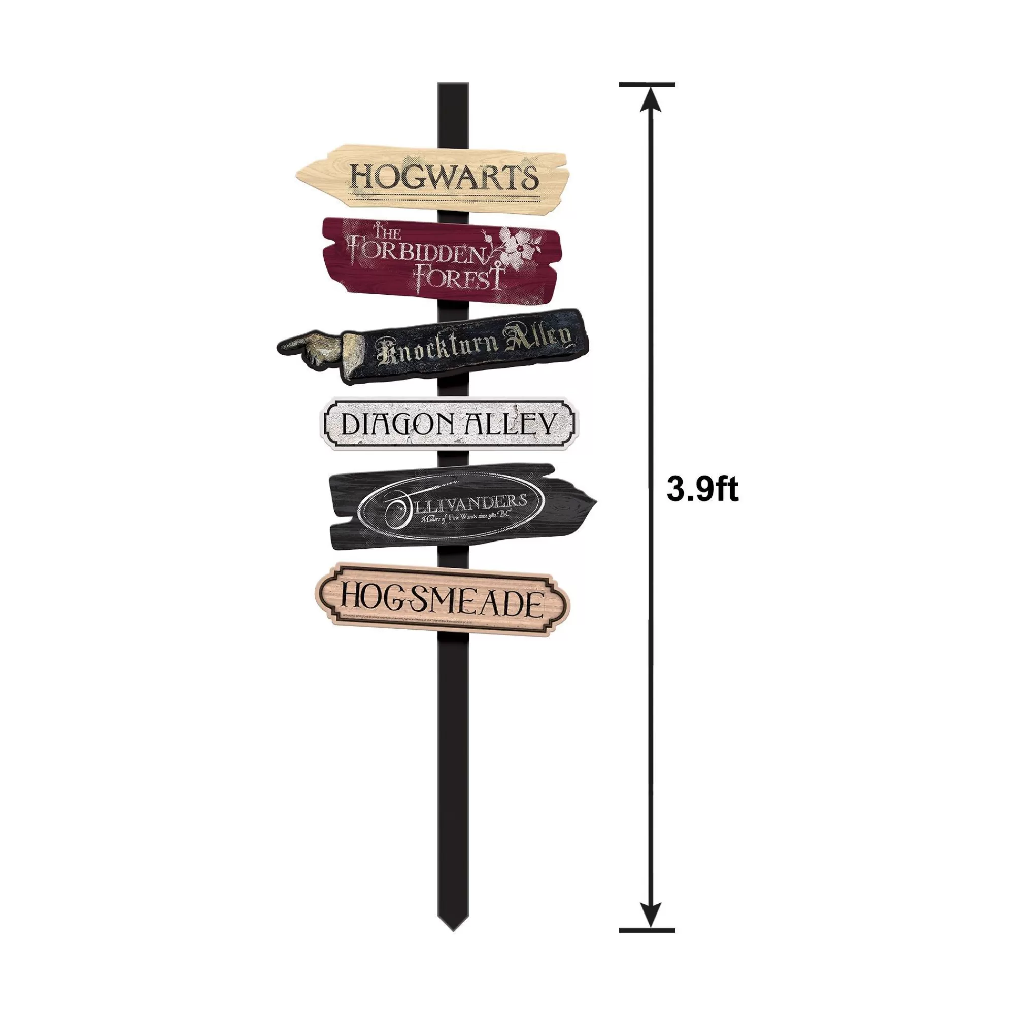 Party City Harry Potter Hogwarts | Harry Potter Fiberboard Directional Yard Stake, 47.1In