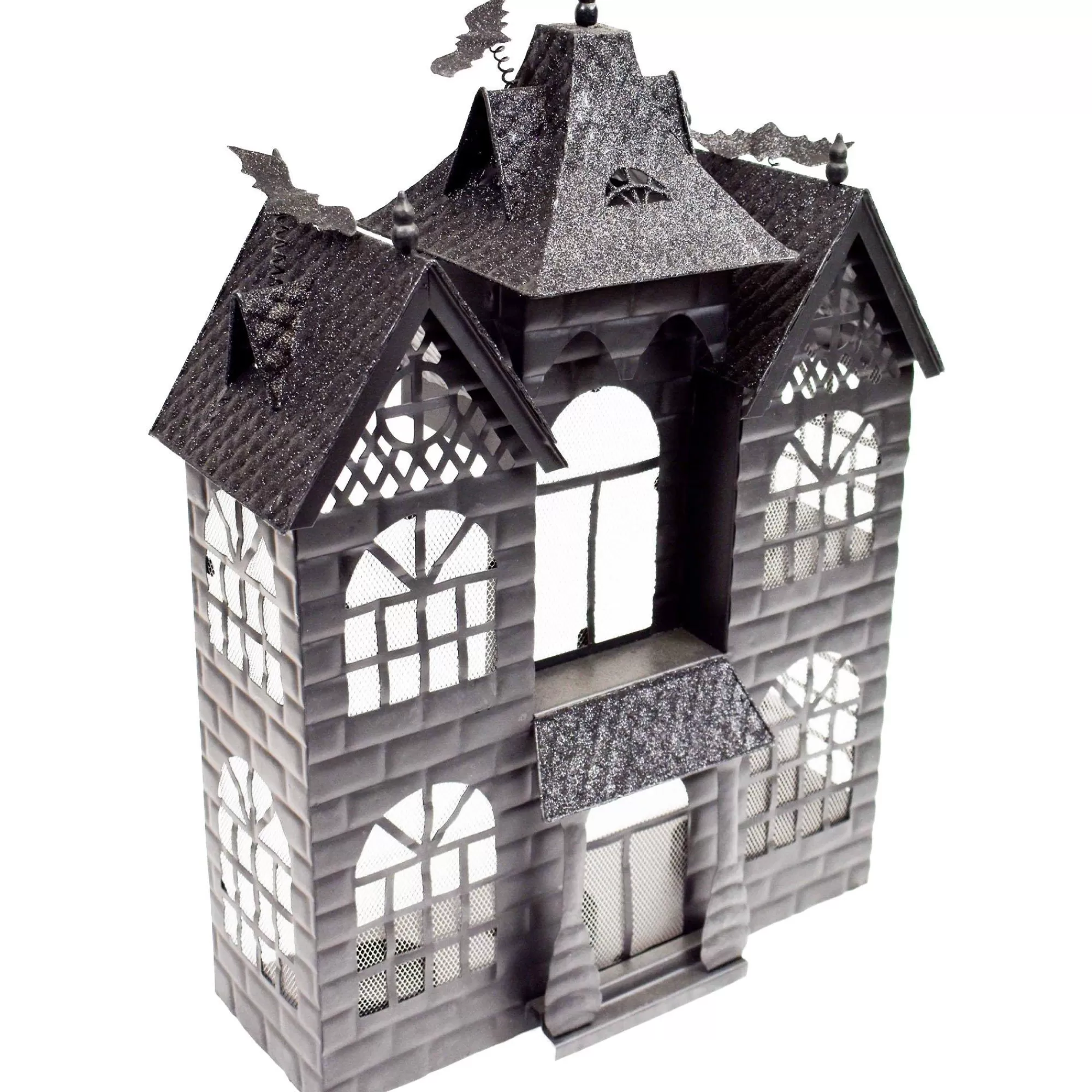 Party City Table Décor & Centerpieces | Haunted Manor Metal Tea Light Candle Holder, 10In - Halloween Decoration