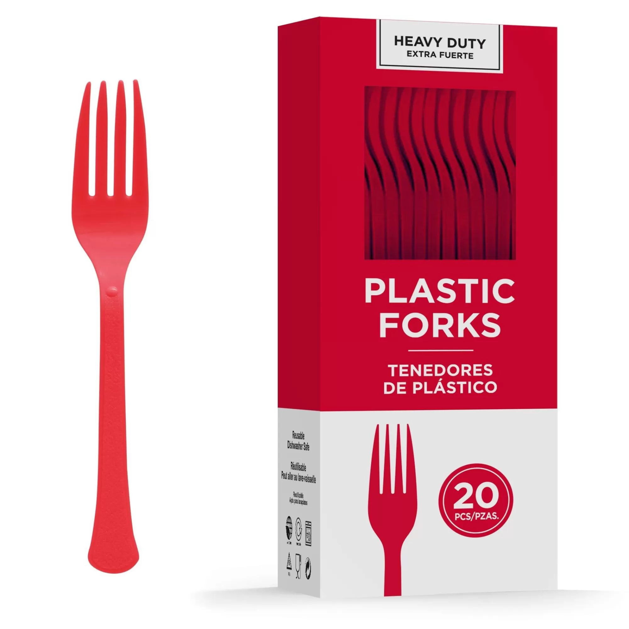 Party City Get Axed | Heavy-Duty Plastic Forks, 20Ct