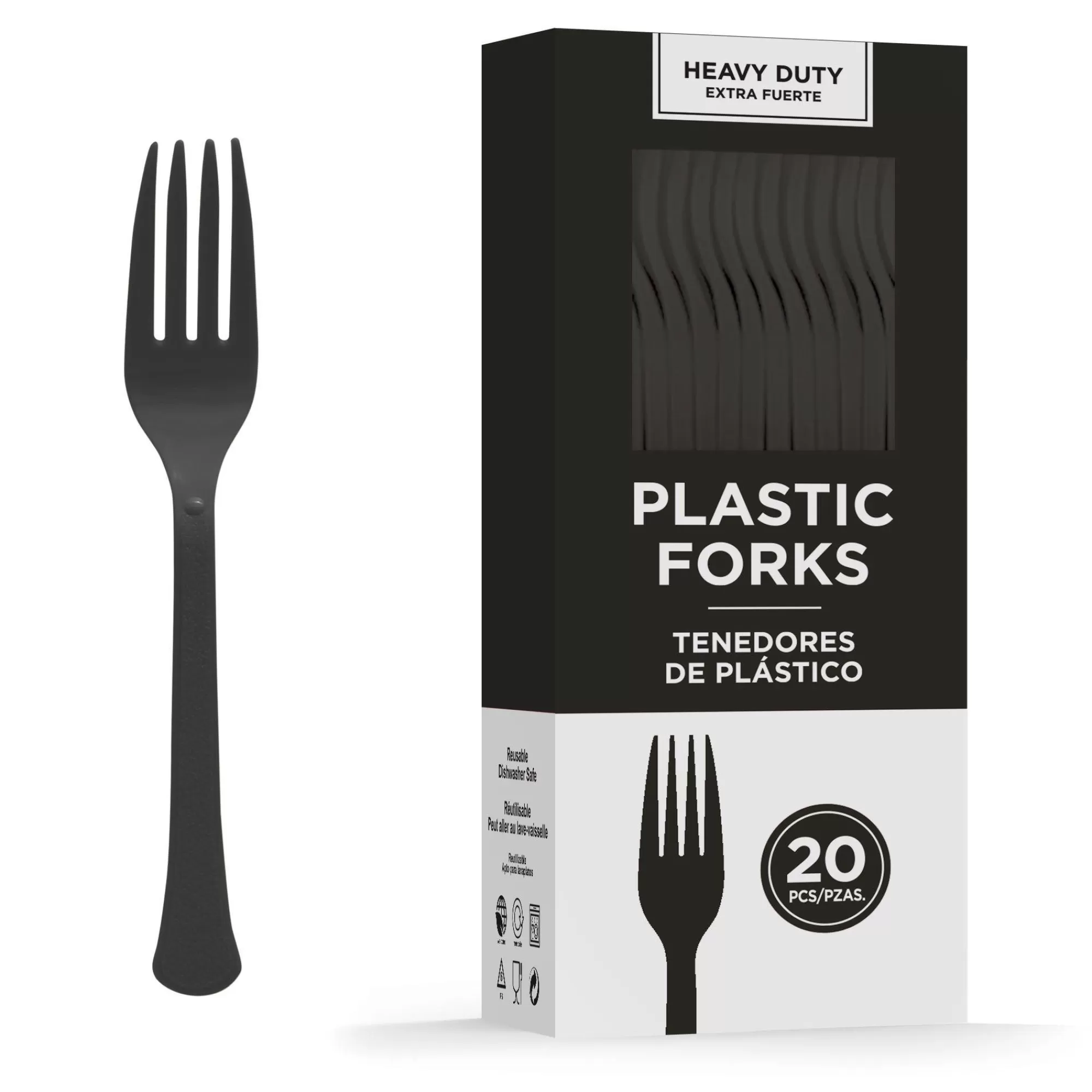 Party City Harry Potter Hogwarts | Heavy-Duty Plastic Forks, 20Ct