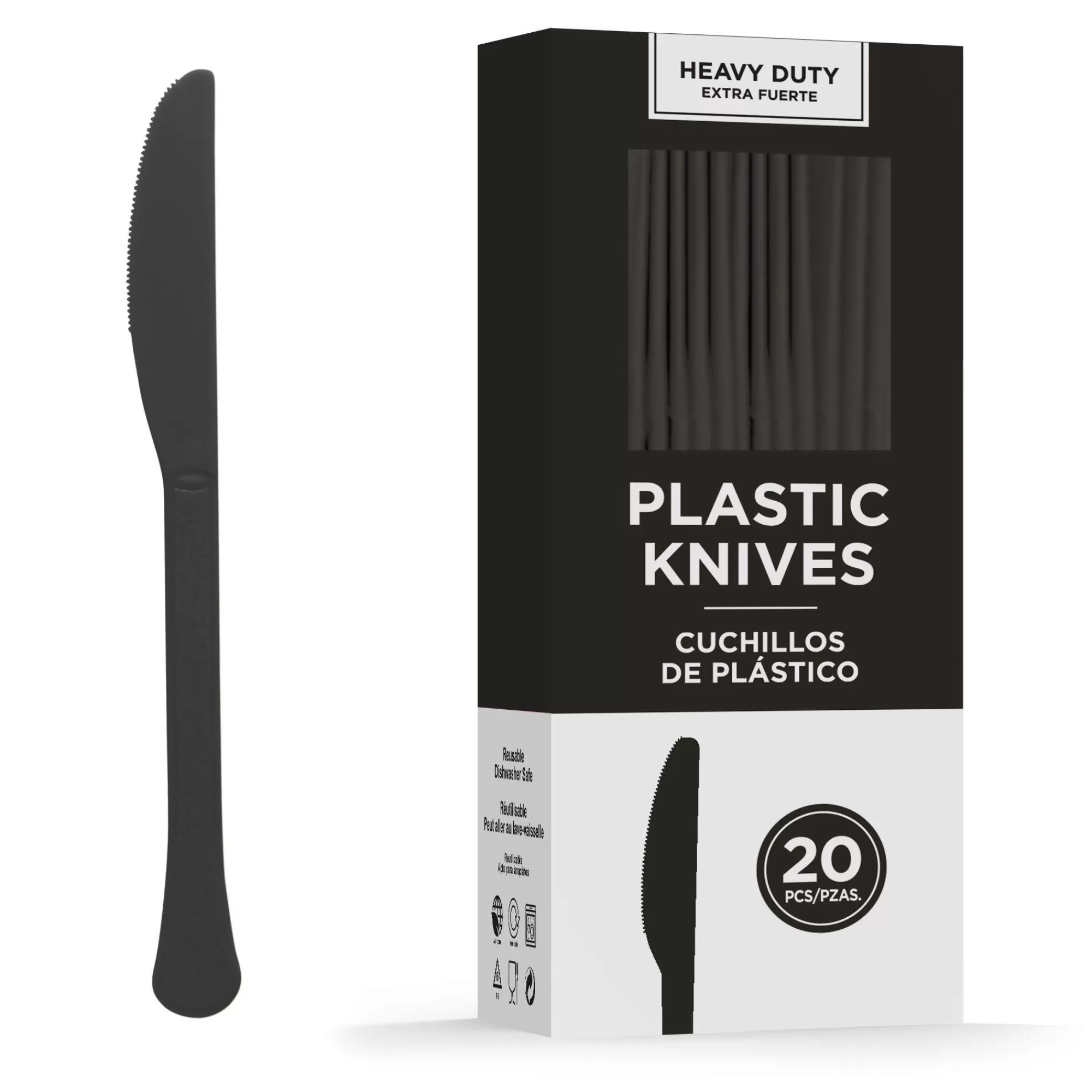 Party City Harry Potter Hogwarts | Heavy-Duty Plastic Knives, 20Ct