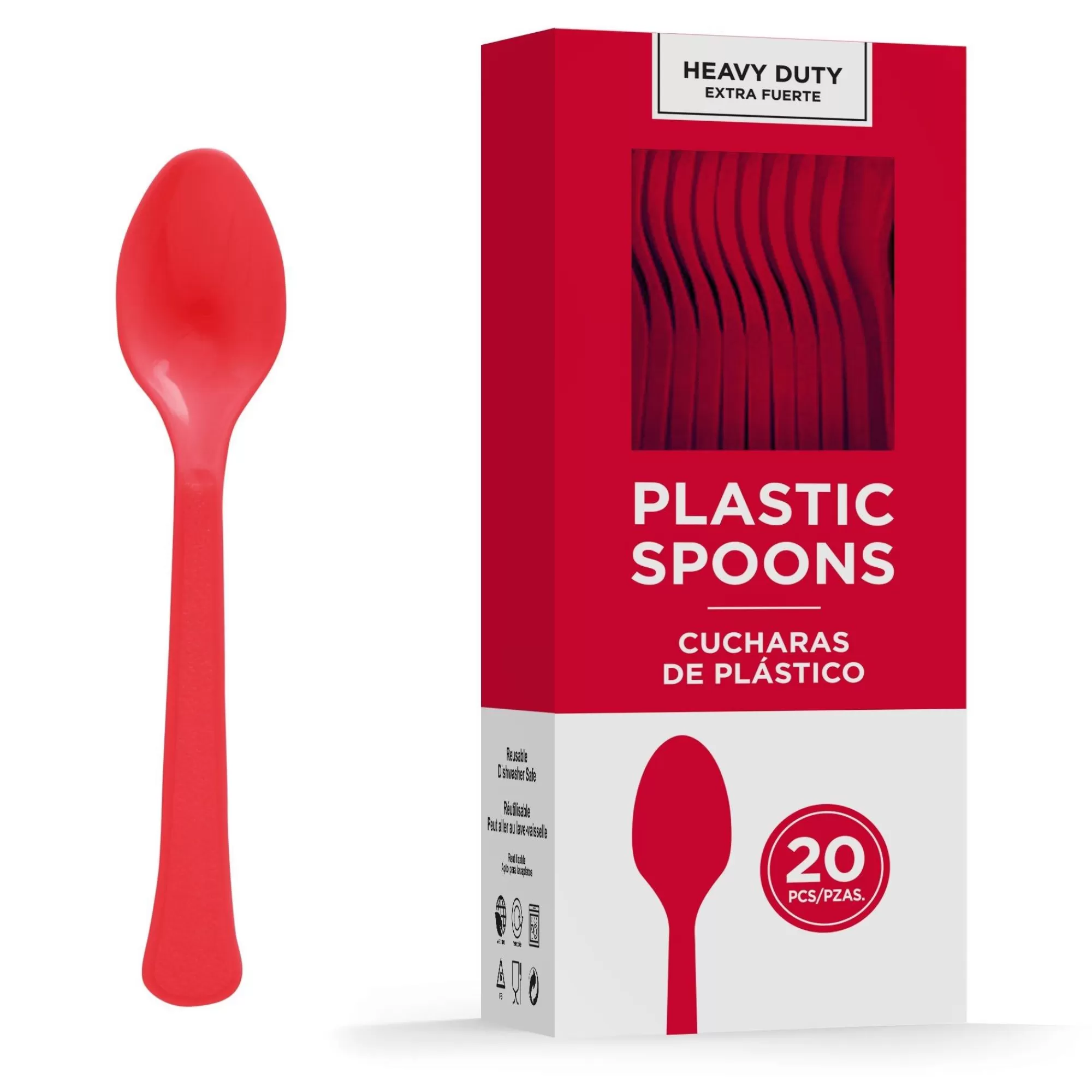 Party City Get Axed | Heavy-Duty Plastic Spoons, 20Ct