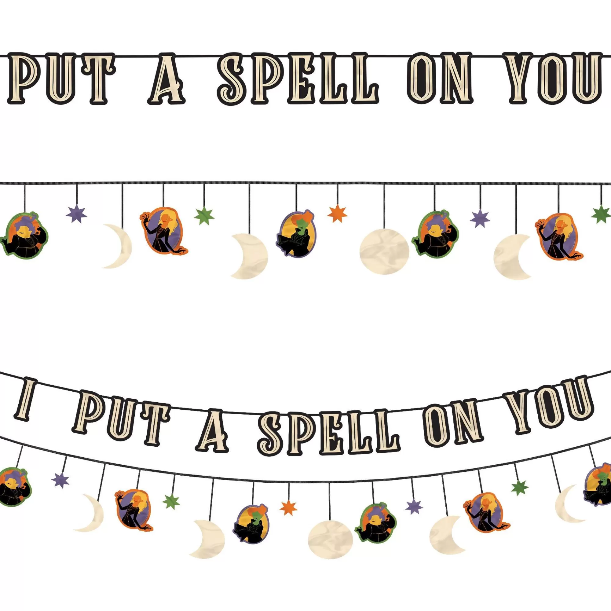 Party City Window & Wall Décor | Hocus Pocus Letter Banner With Accent Banner, 12Ft