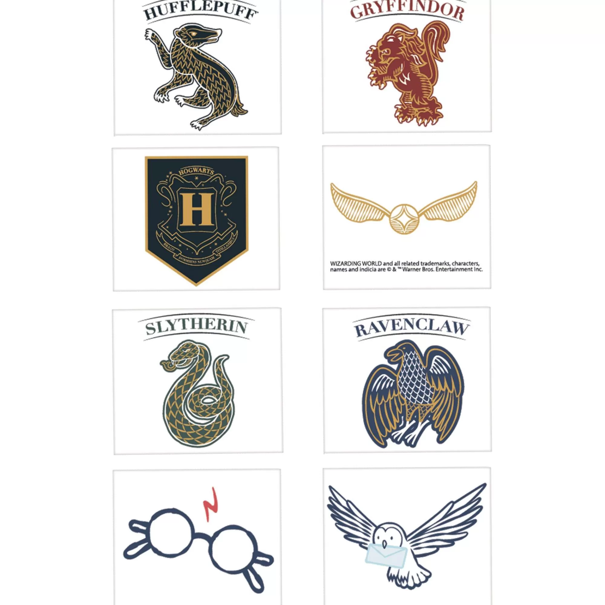 Party City Harry Potter Hogwarts | Hogwarts United Temporary Tattoos, 24Ct - Harry Potter