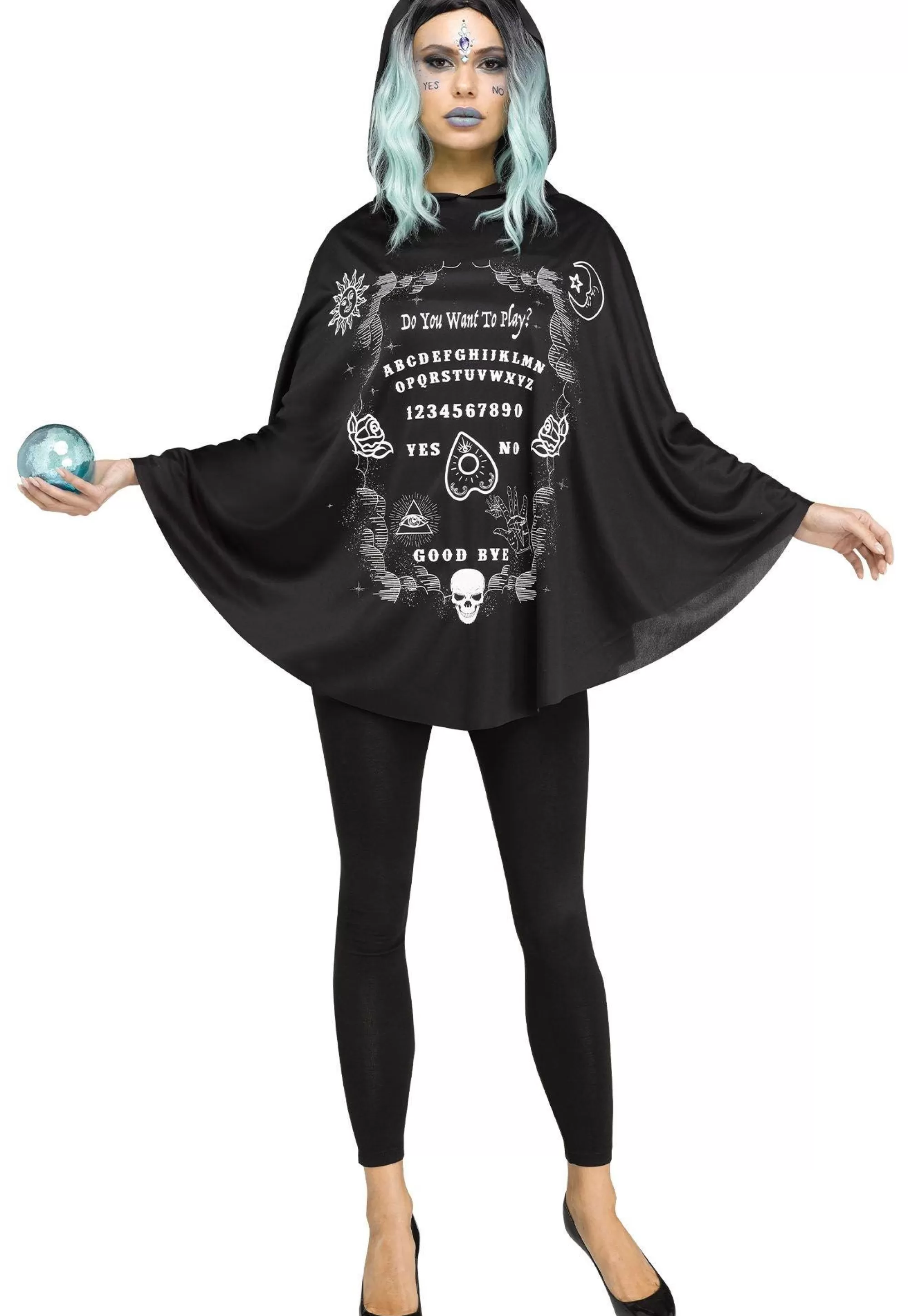 Party City Capes, Robes-Hooded Spirit Board Poncho For Adults