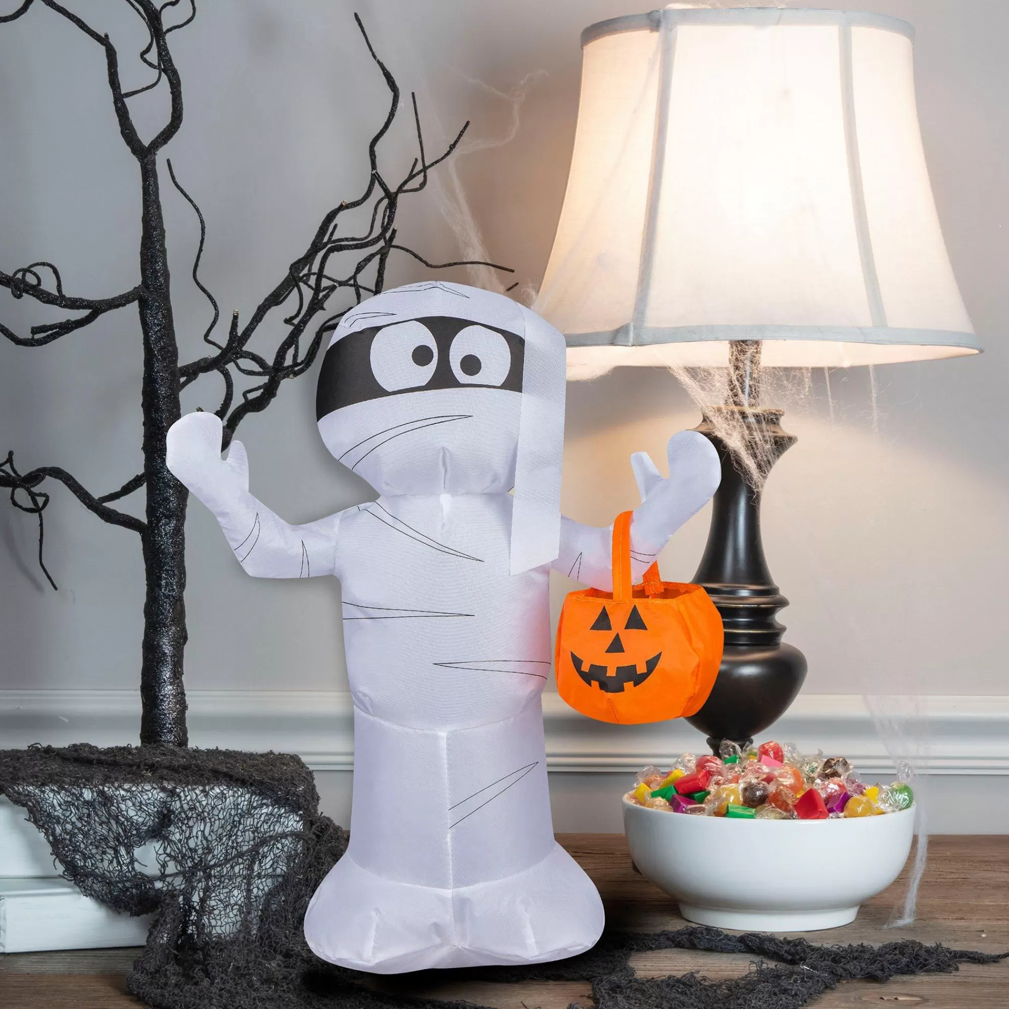 Party City Spooky Friends | Inflatable Halloween Mummy Decoration, 18In