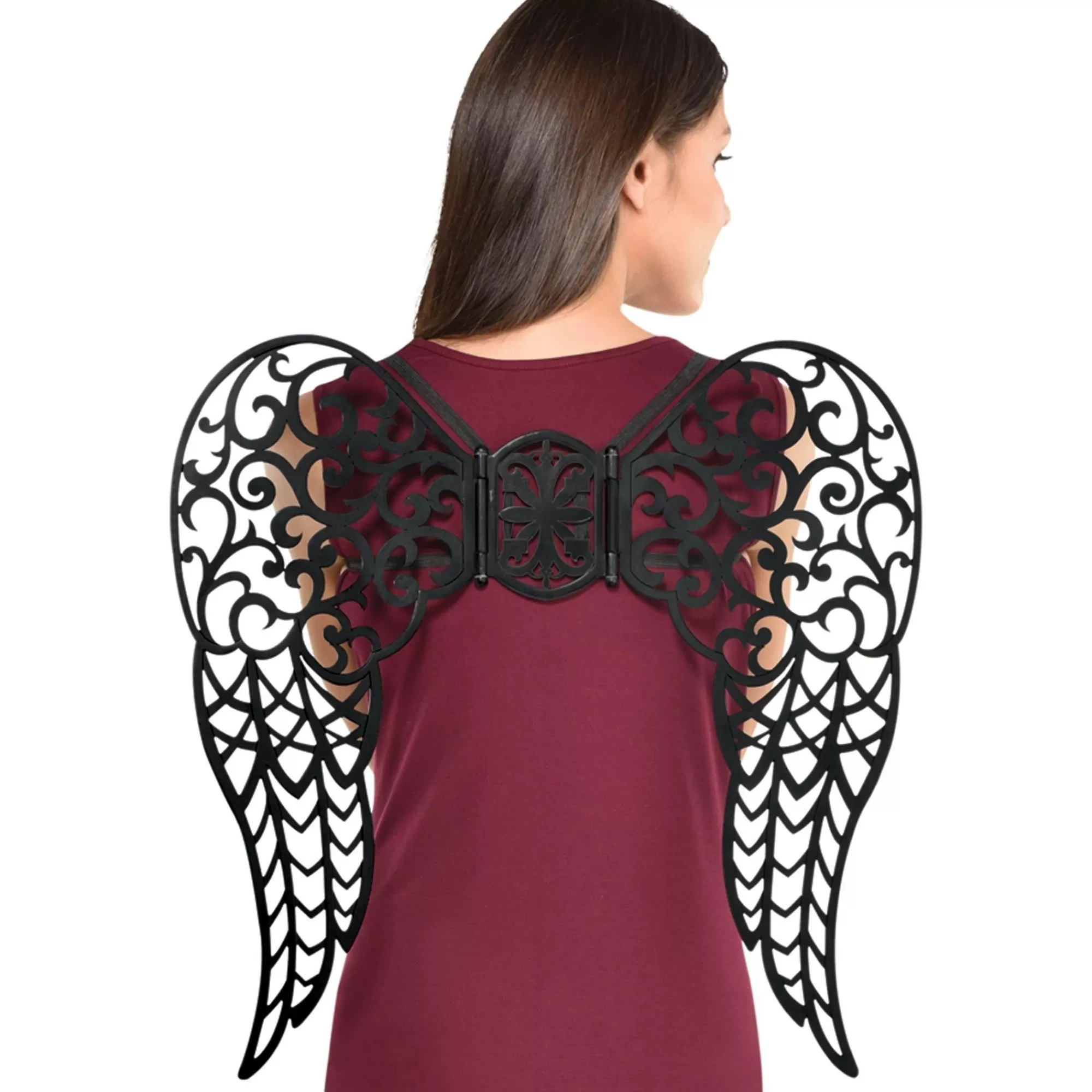 Party City Wings-Iron Gate Filigree Dark Angel Wings