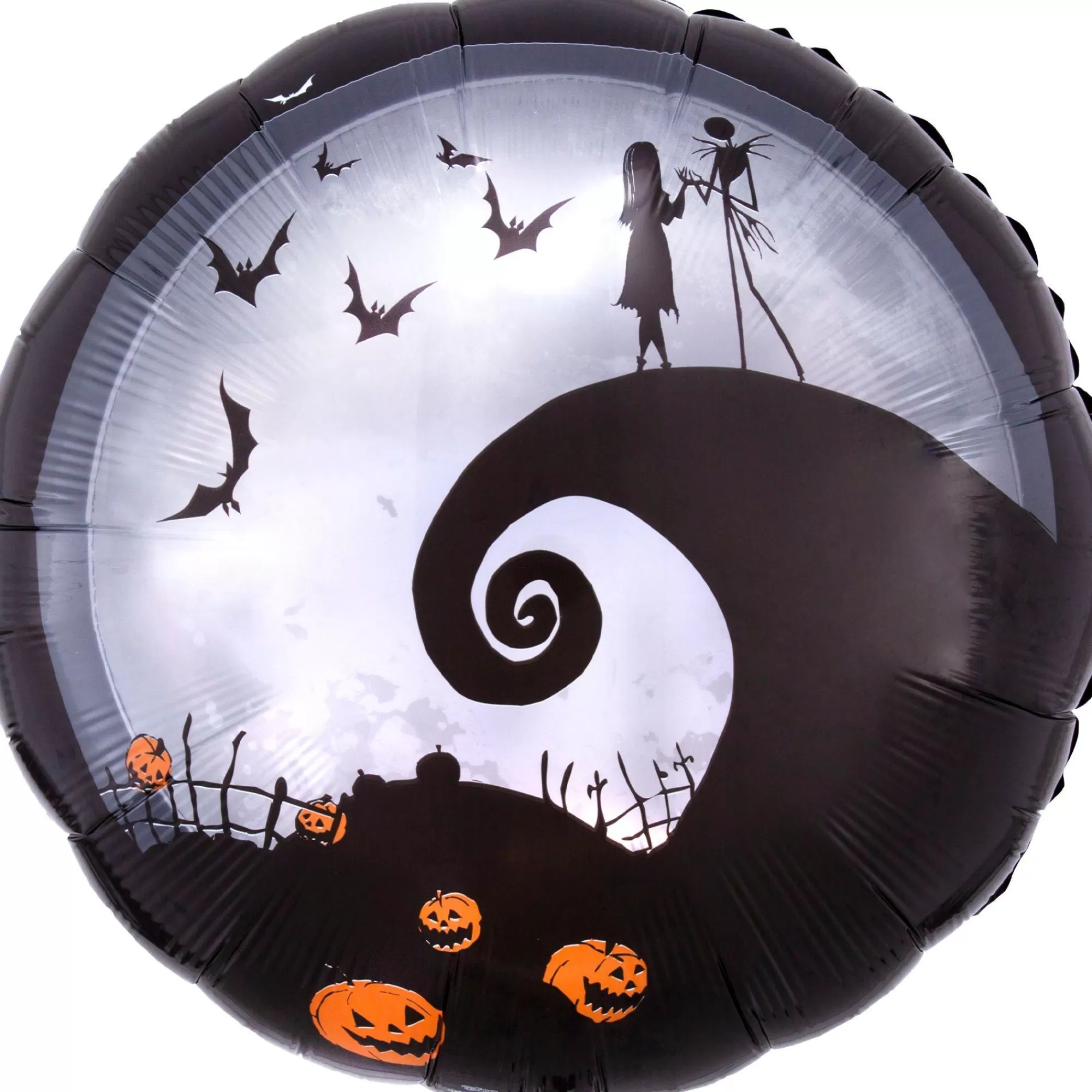 Party City The Nightmare Before Christmas | Jack & Sally Halloween Round Foil Balloon, 28In - The Nightmare Before Christmas