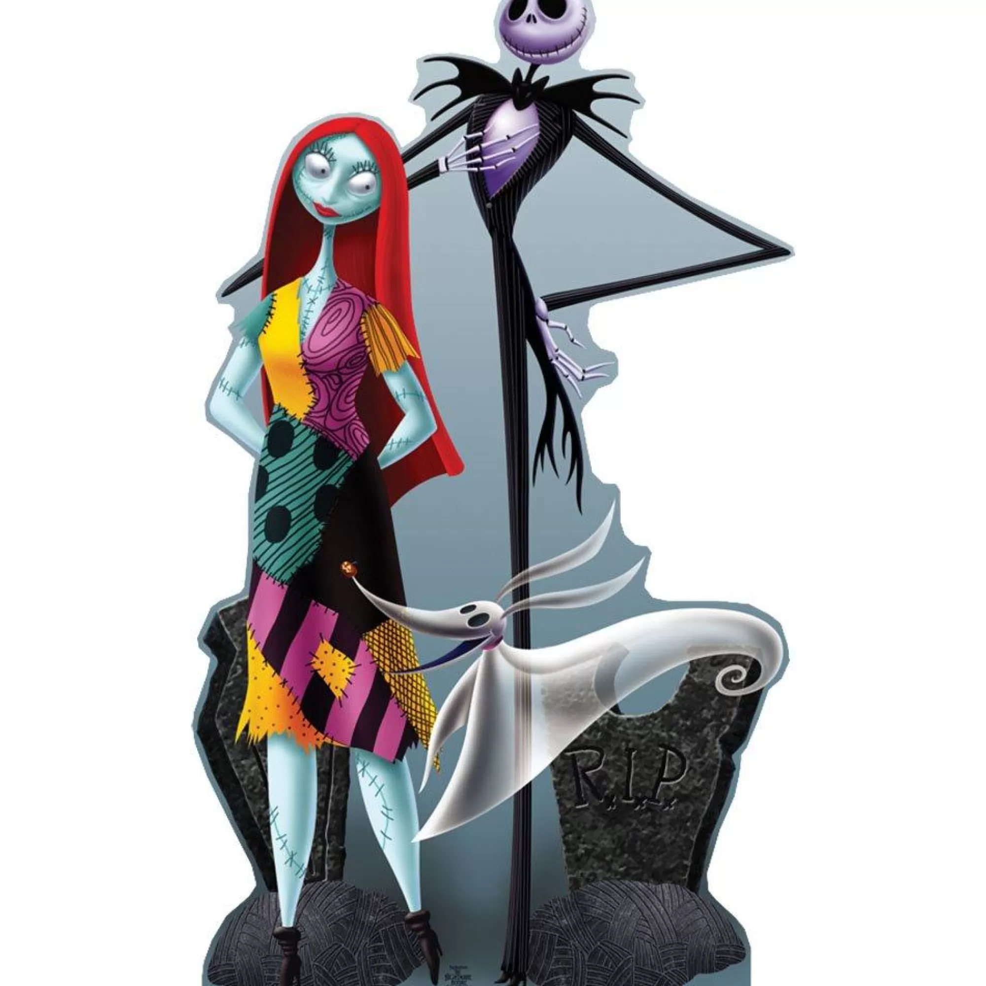 Party City The Nightmare Before Christmas | Jack Skellington & Sally Cardboard Cutout, 6Ft - The Nightmare Before Christmas