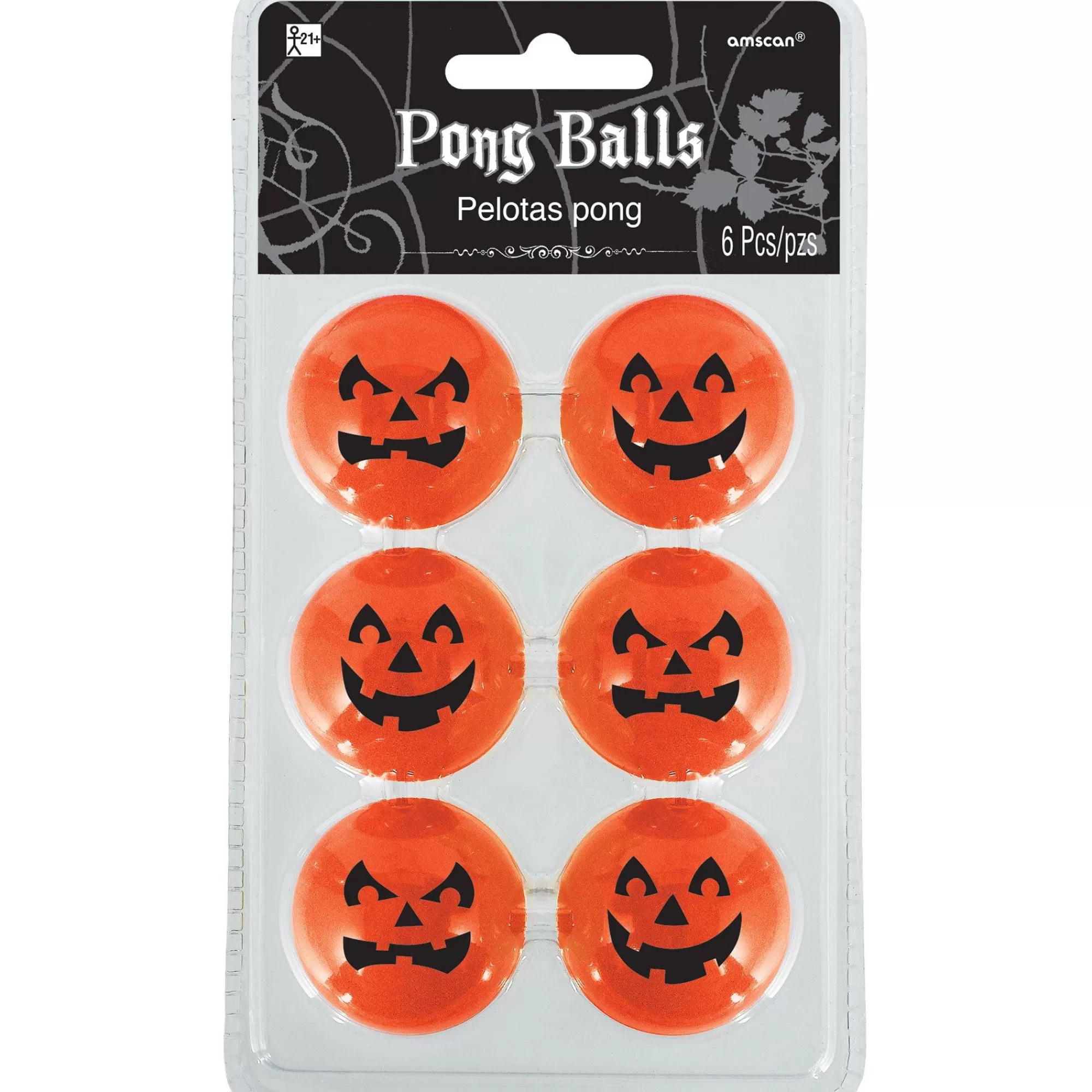 Party City Pi Atas, Games, & Activities | Jack-O'-Lantern Pong Balls 6Ct