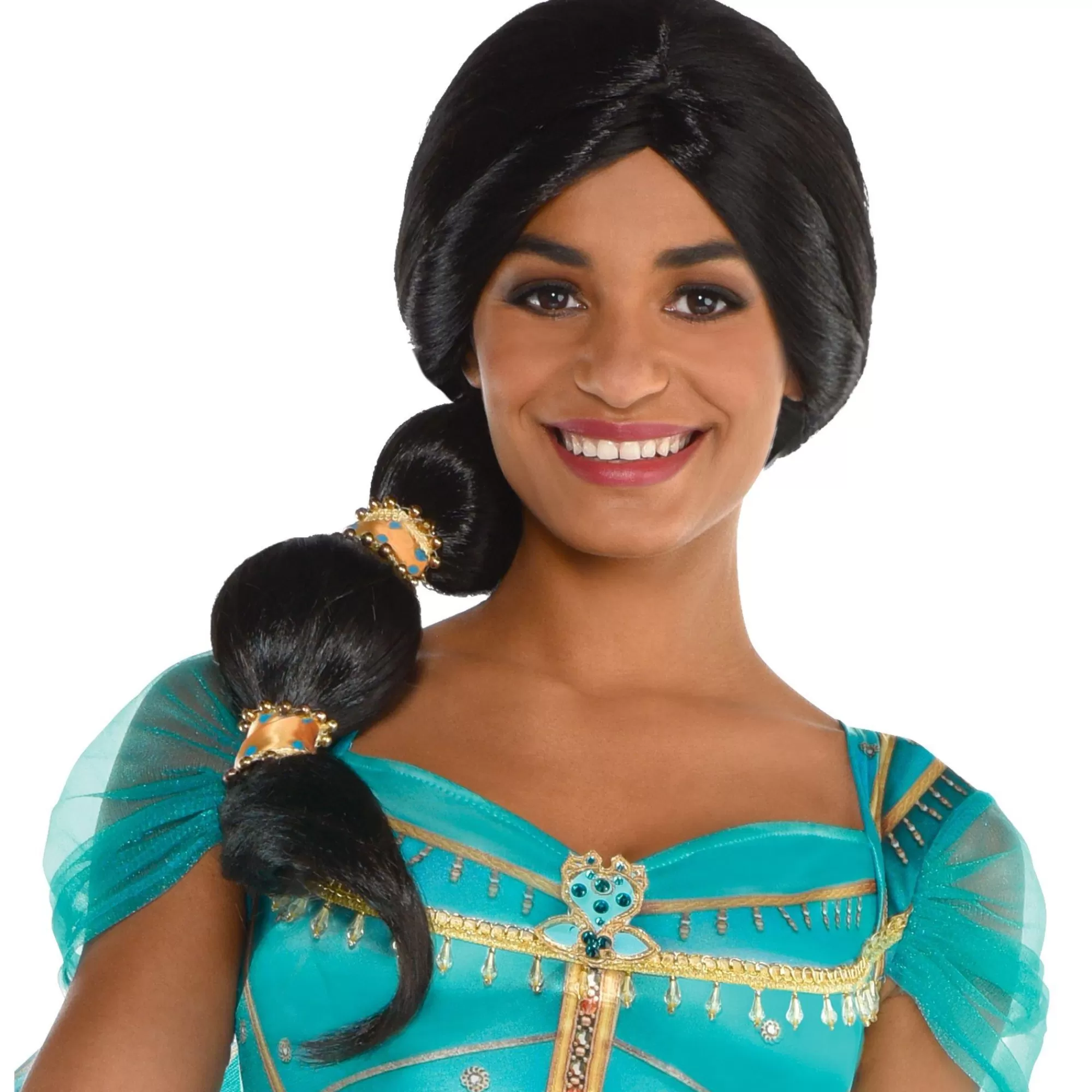 Party City Wigs-Jasmine Ponytail Wig - Aladdin Live Action