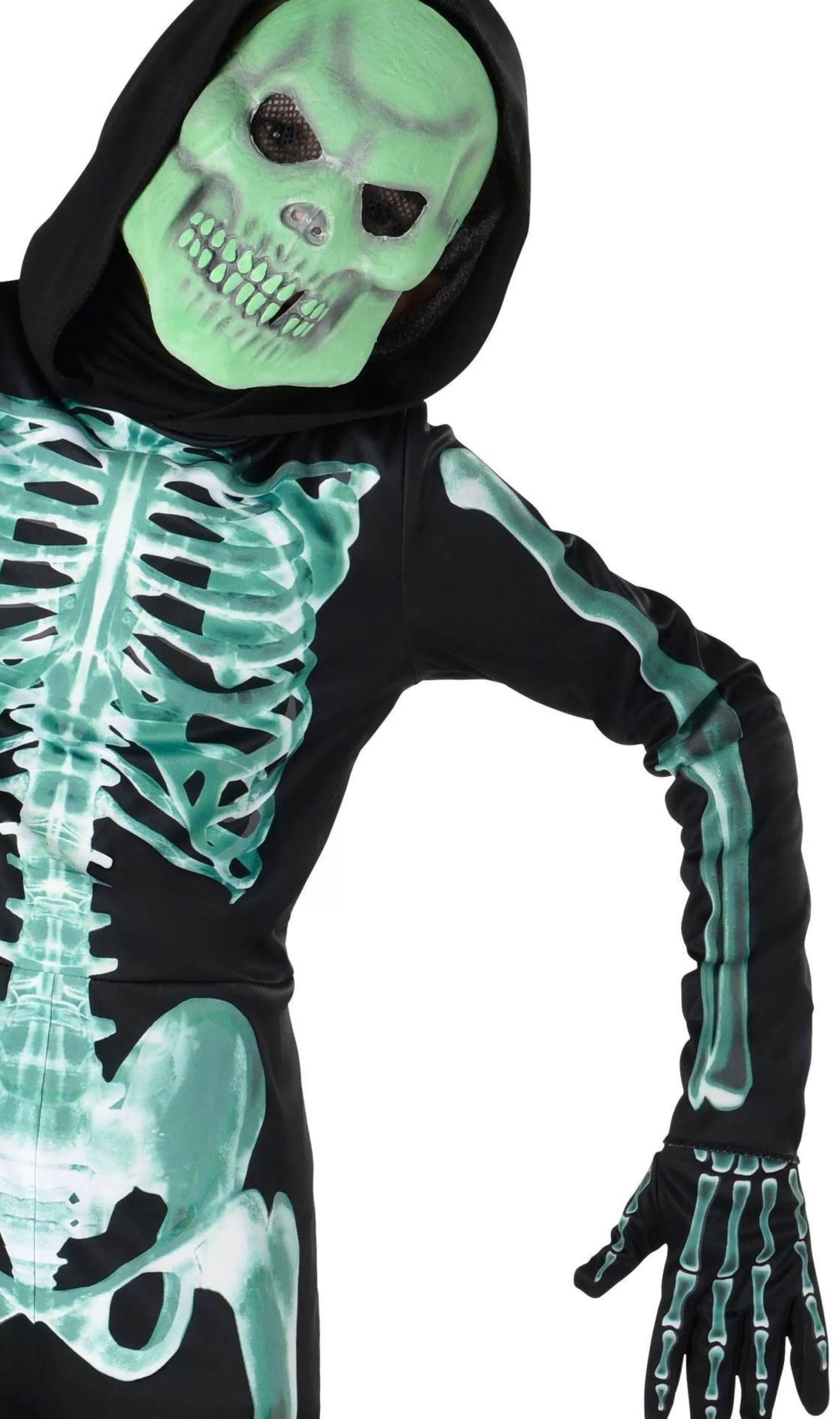 Boy Party City Scary | Kids' Glow-In-The-Dark Skeleton Costume