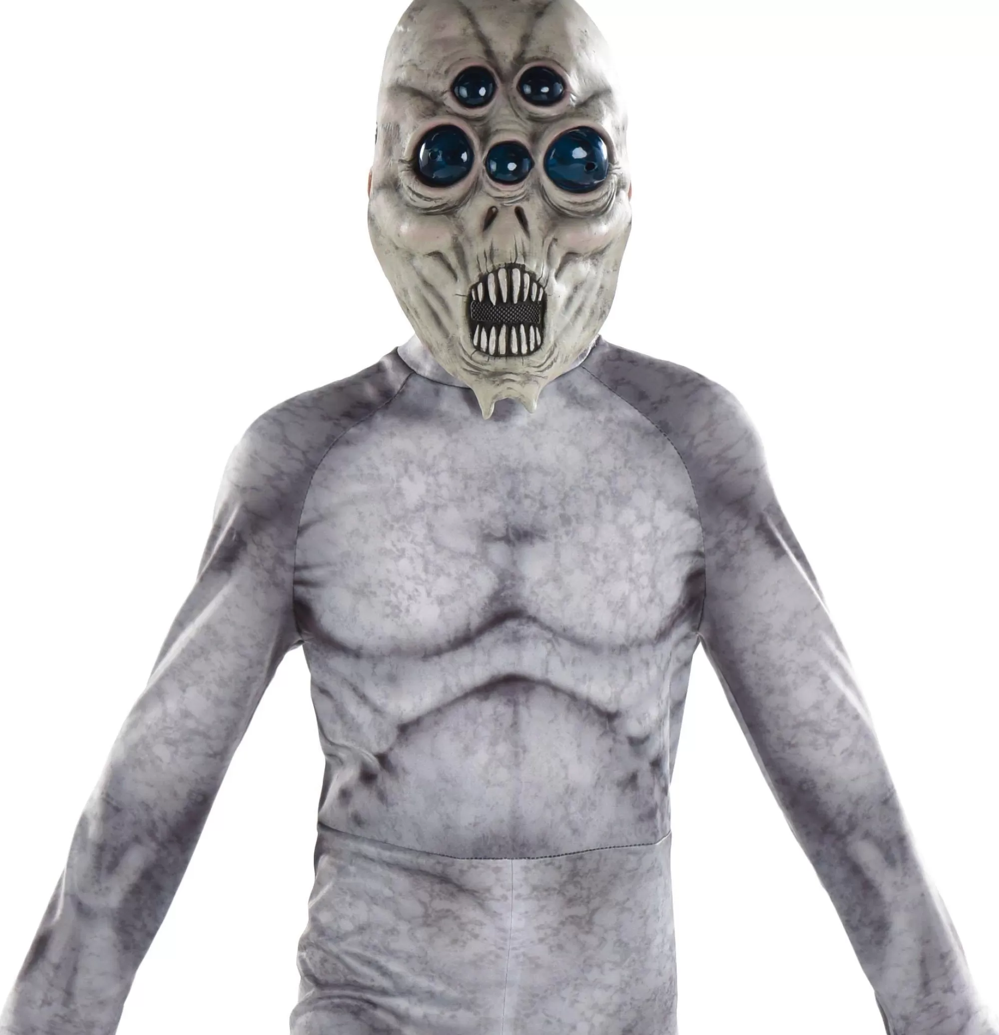 Boy Party City Scary | Kids' Gray Many-Eyed Alien Illusion Costume