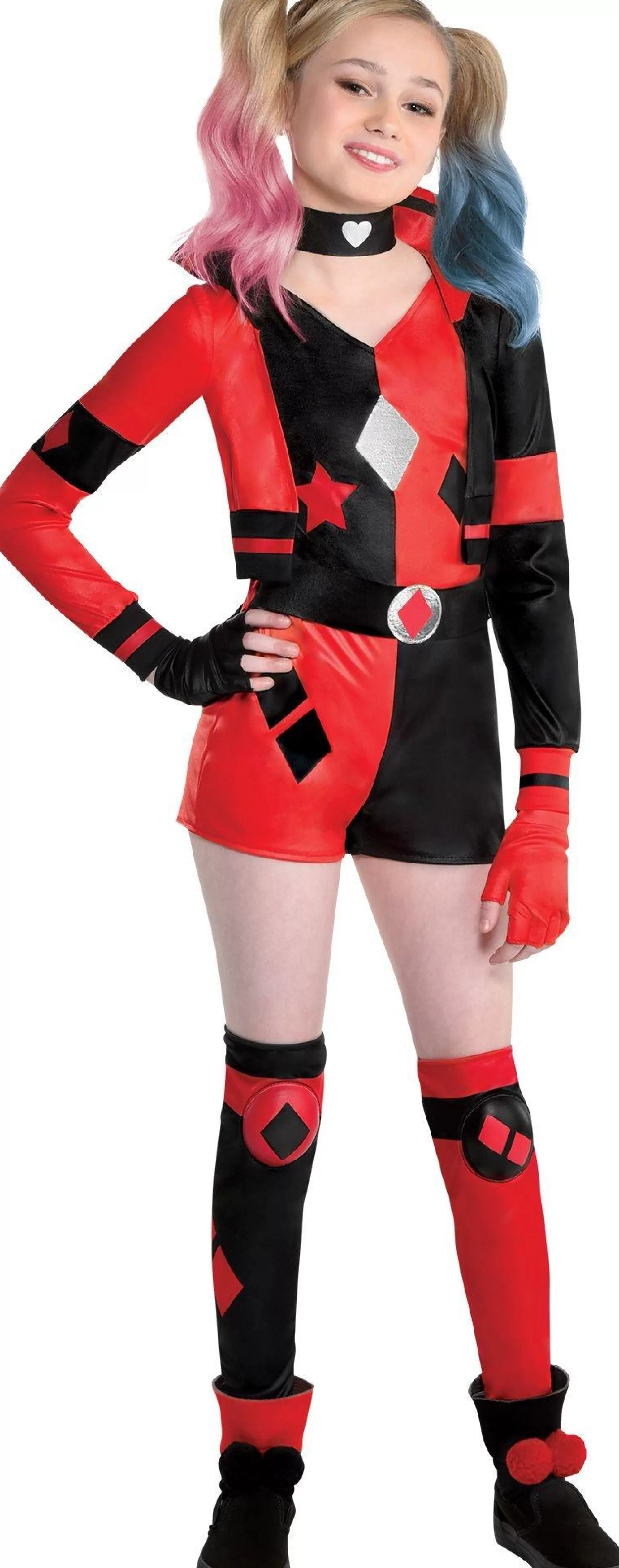 Girl Party City Superhero | Kids' Harley Quinn Deluxe Costume - Dc Comics