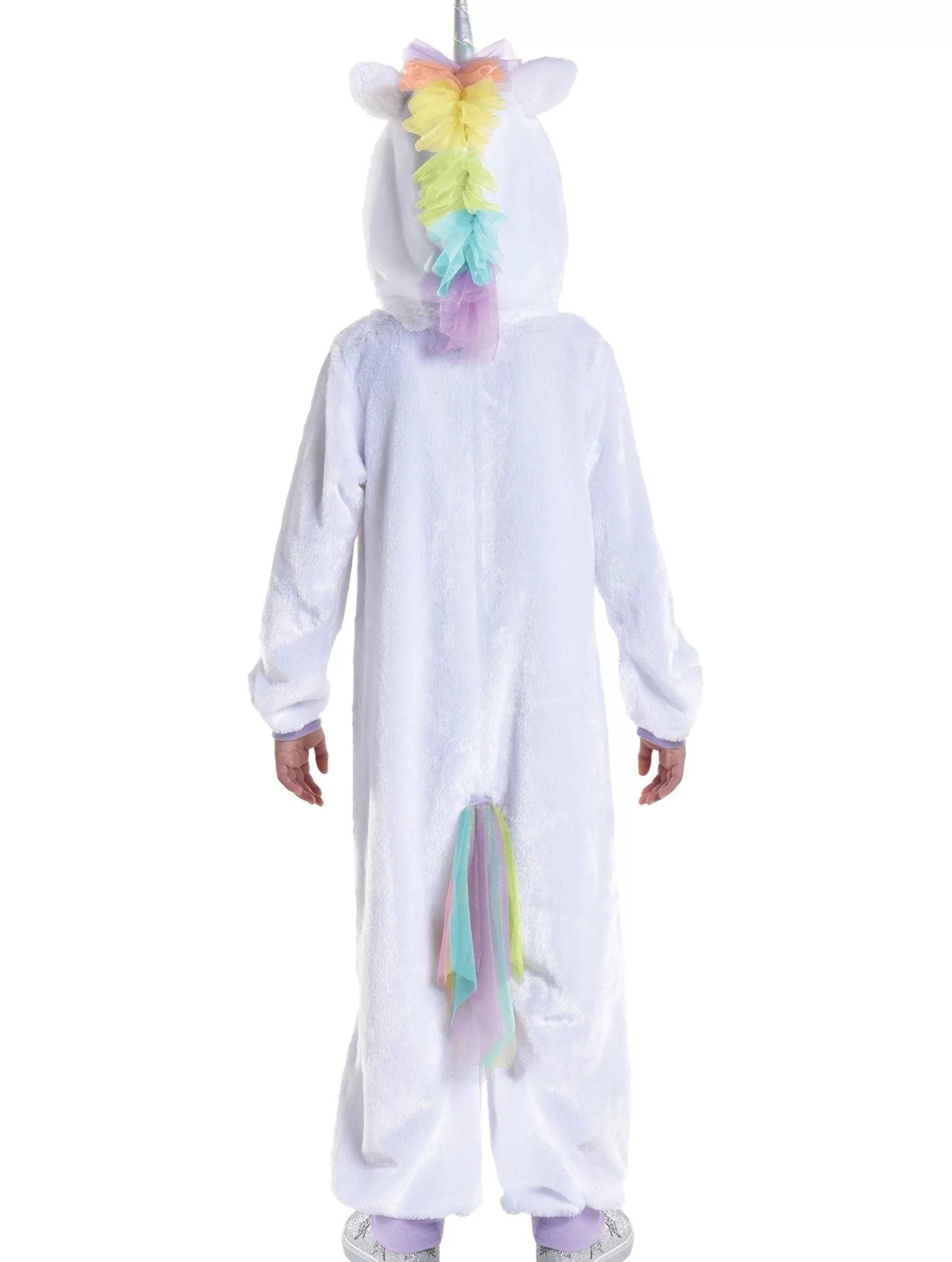 Girl Party City Animal & Bug | Kids' Iridescent Unicorn One Piece Zipster Costume