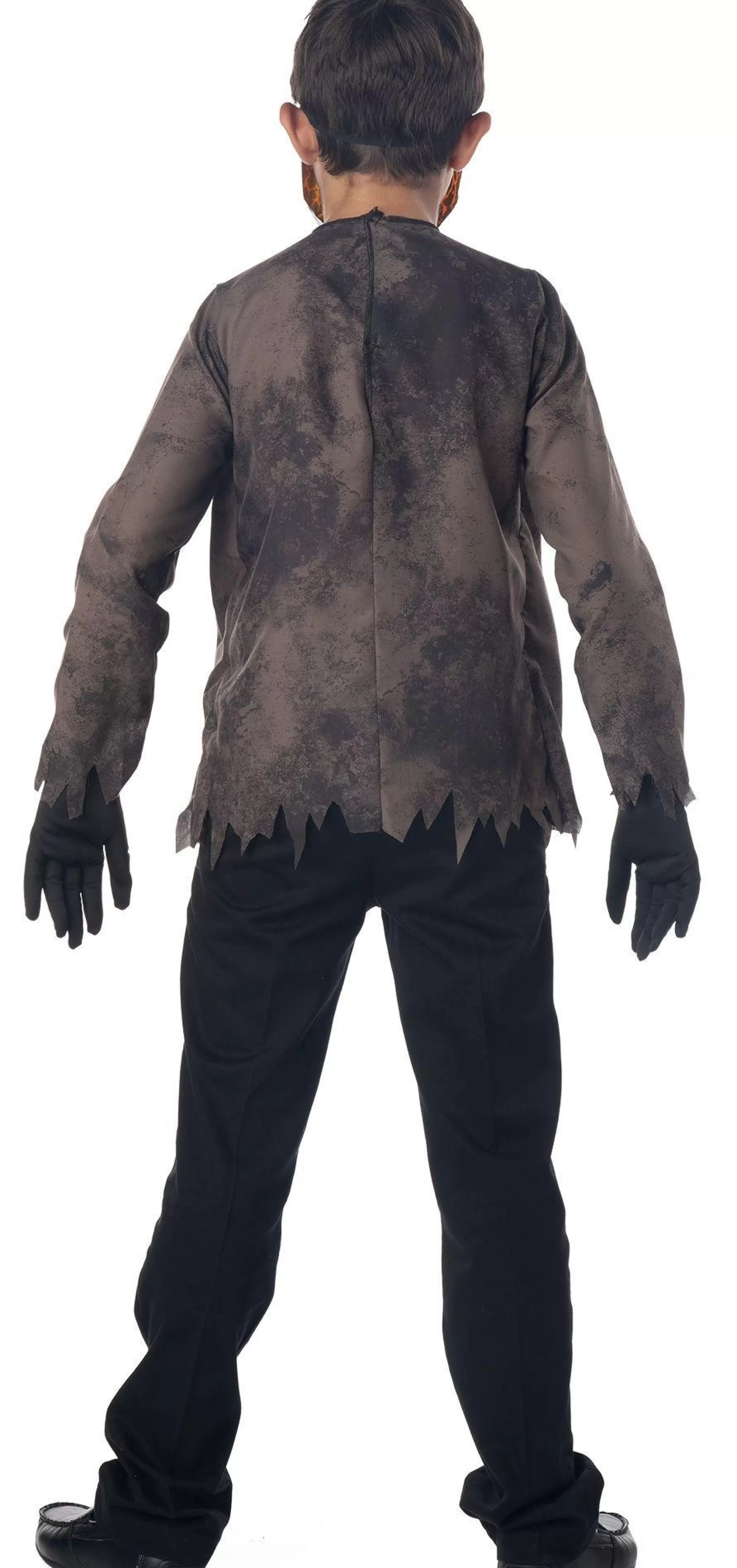 Boy Party City Scary | Kids' Light-Up Extreme Scorched Zombie Deluxe Costume