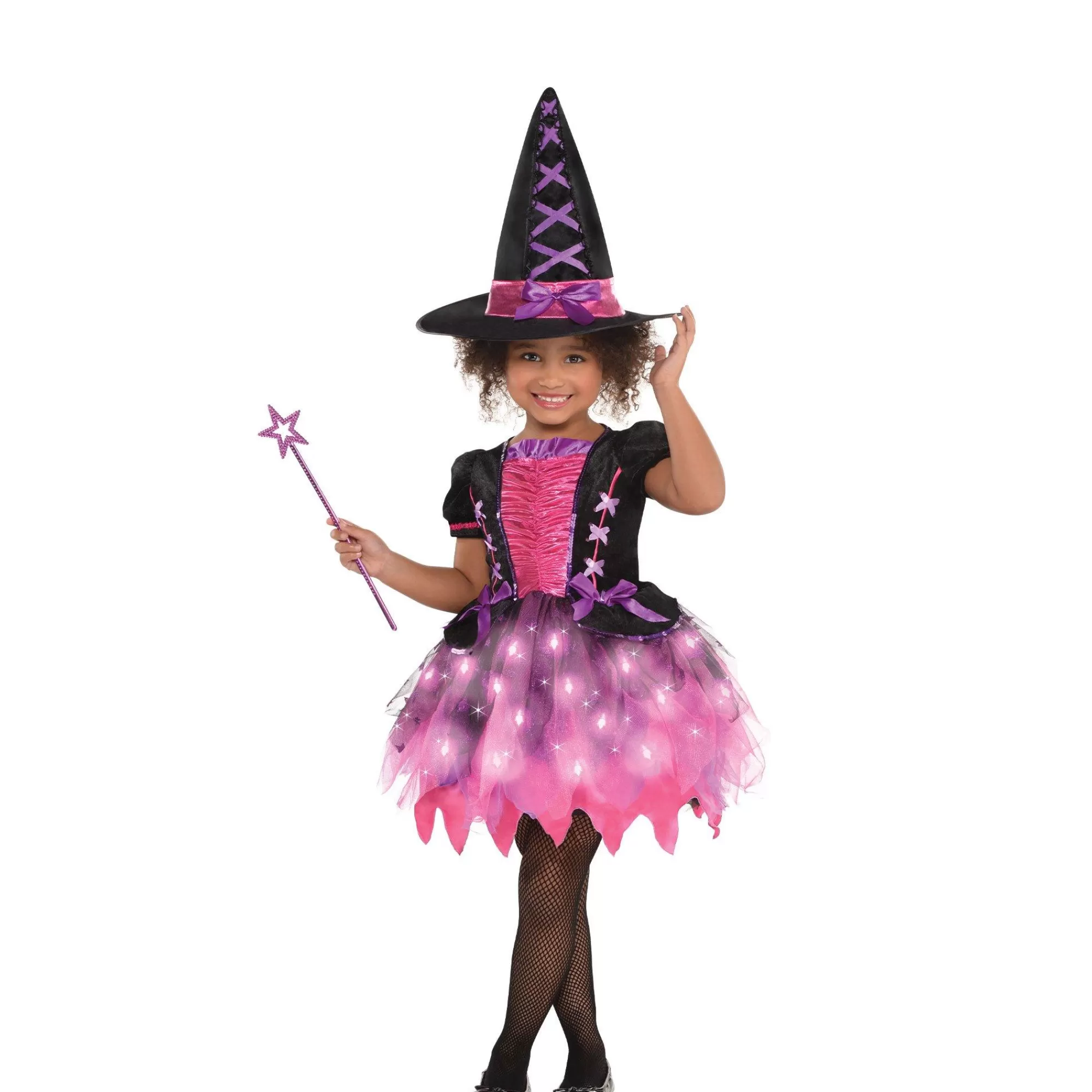 Girl Party City Witch | Kids' Light-Up Sparkle Witch Deluxe Costume