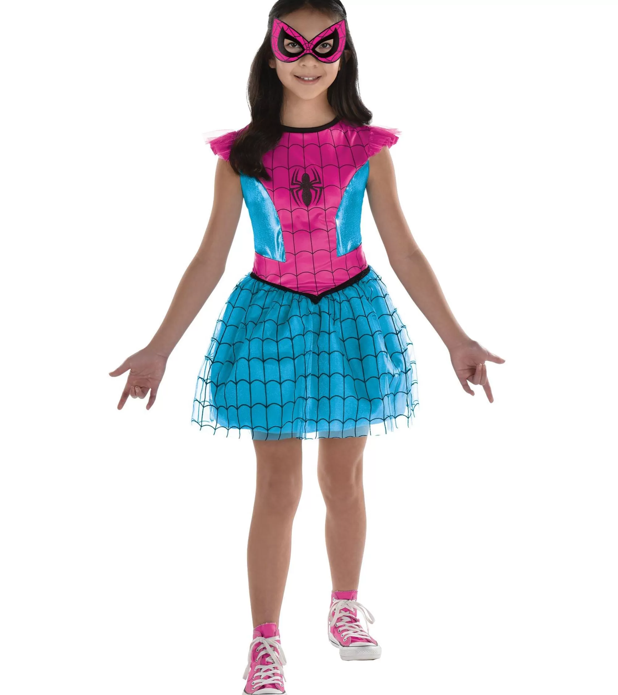 Girl Party City Superhero | Kids' Pink & Blue Spider-Girl Costume - Marvel