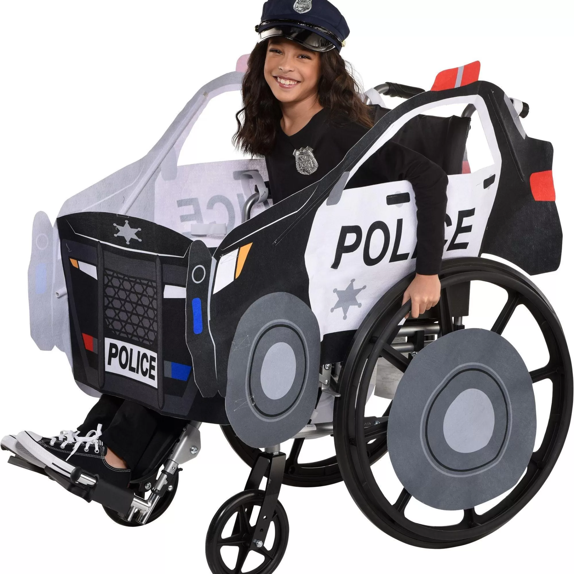 Boy Party City Career | Kids' Police Car Wheelchair Costume