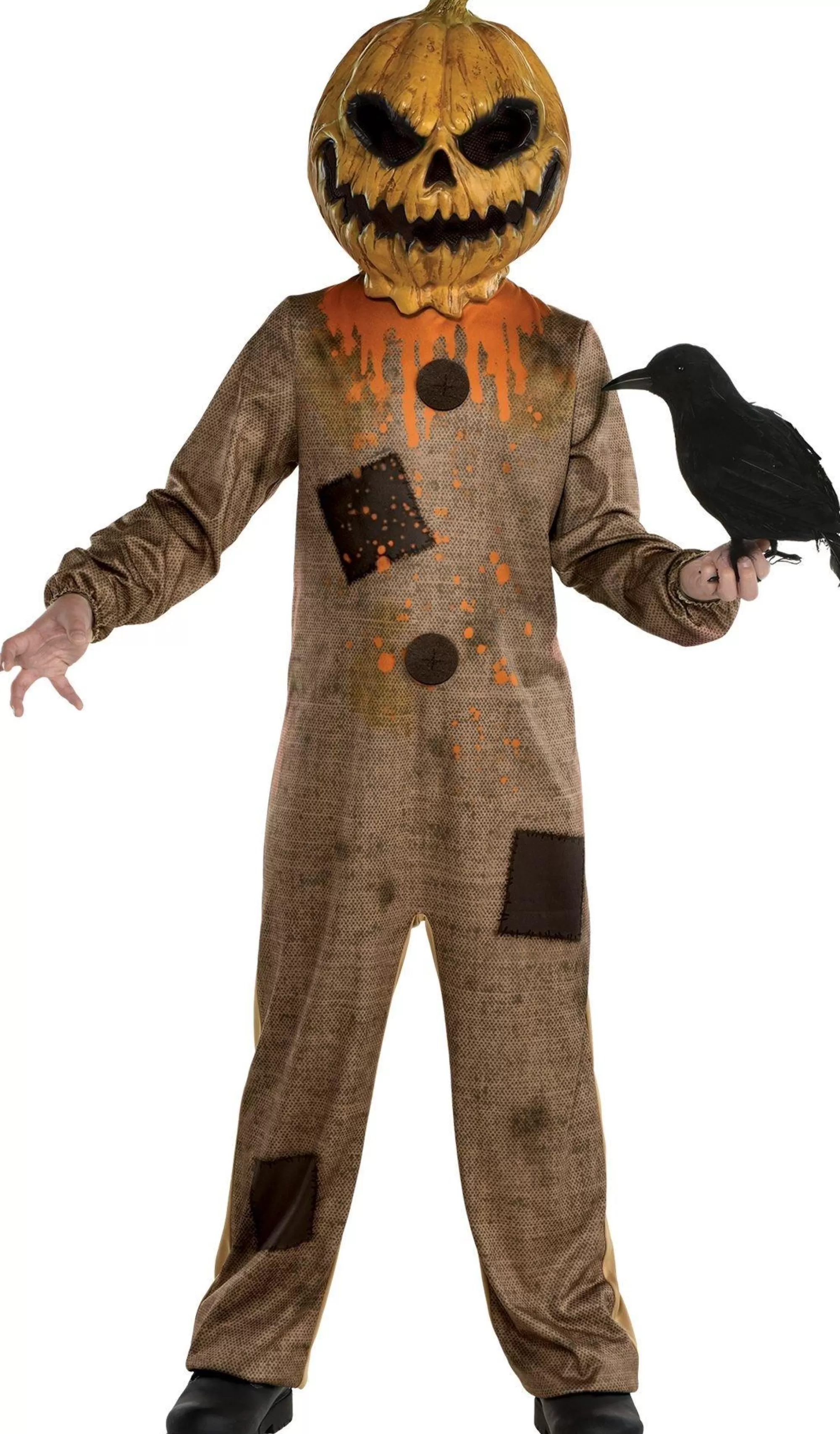 Boy Party City Scary | Kids' Rotten Pumpkin Scarecrow Costume