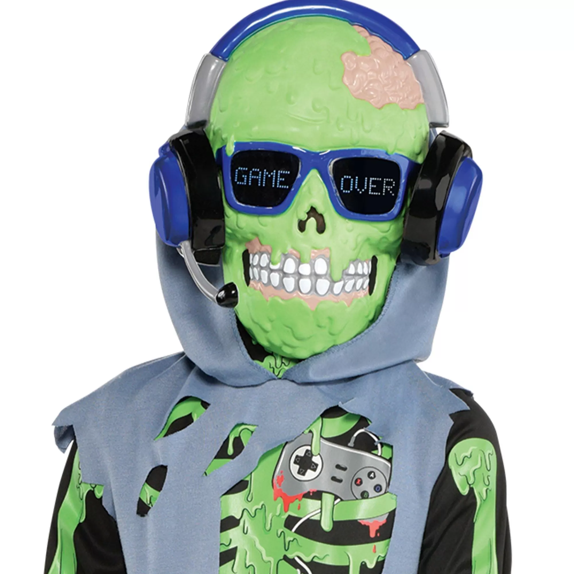 Boy Party City Scary | Kids' Zombie Gamer Glow-In-The-Dark Costume