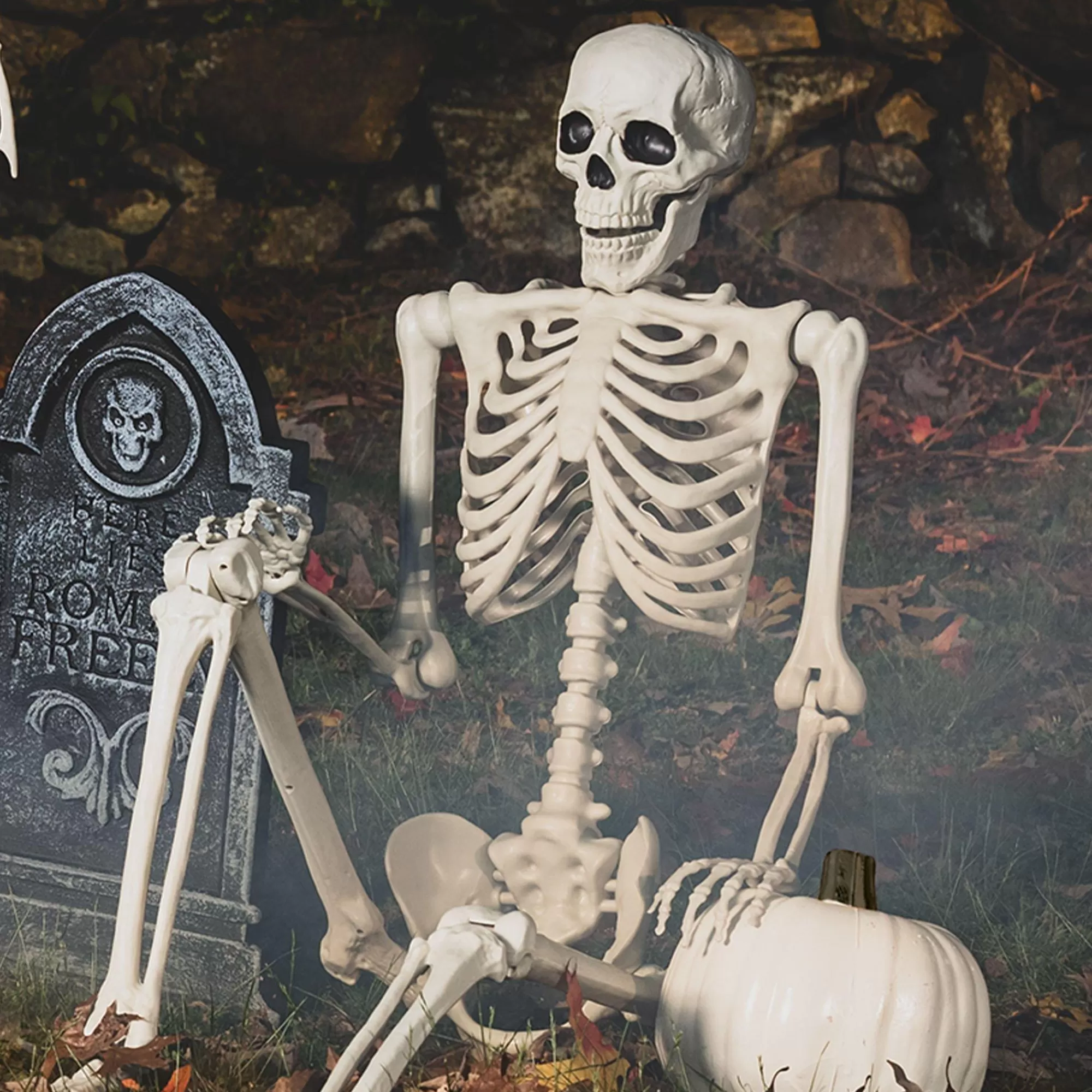 Party City Boneyard Glam | Life-Size Poseable Skeleton, 5Ft - Halloween Decoration