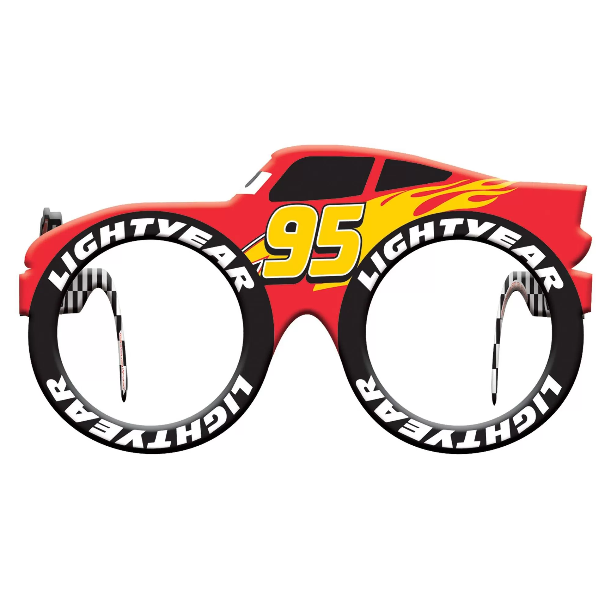 Party City Glasses-Lightning Mcqueen Racecar Glasses - Cars 3