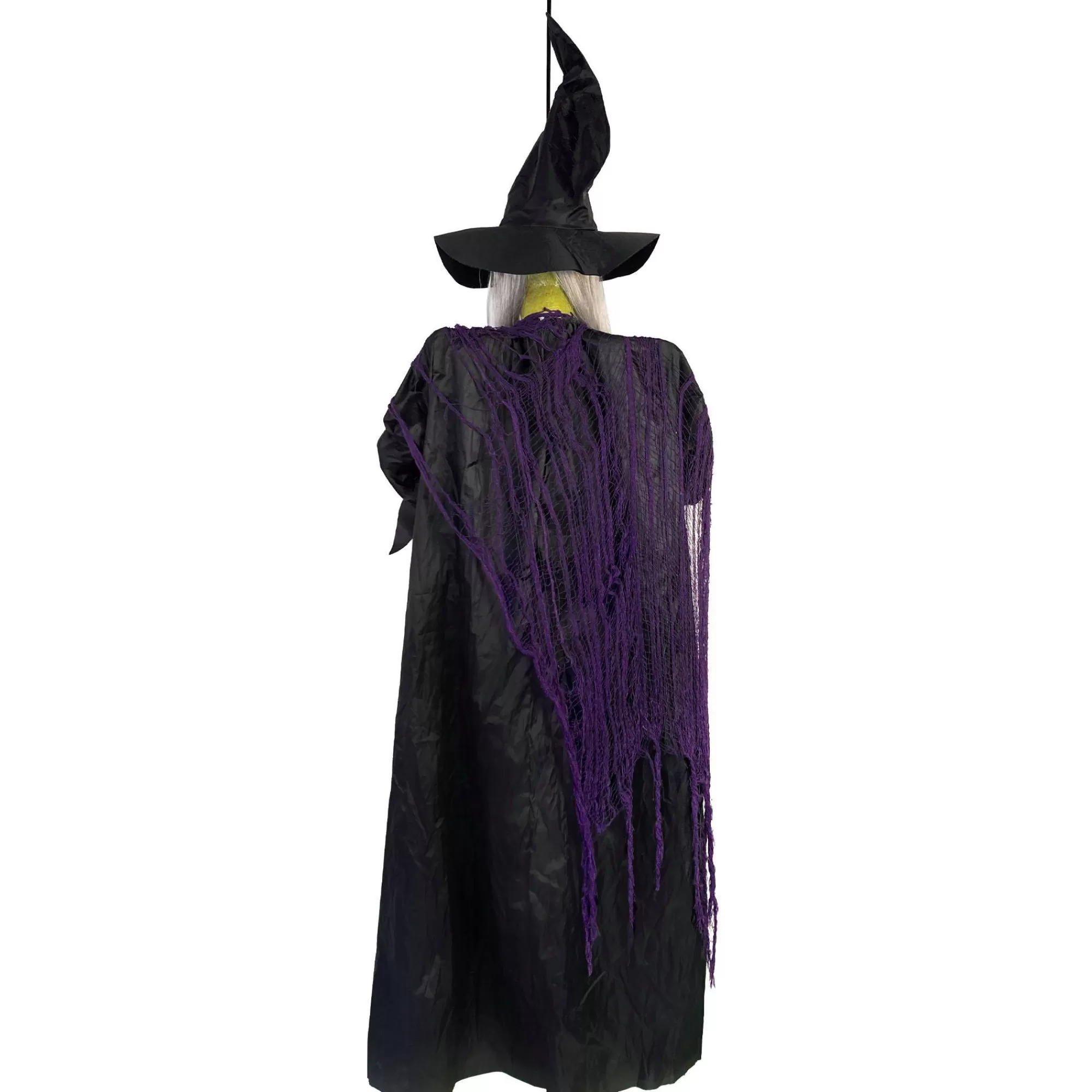 Party City Hanging Decorations | Light-Up Cackling Witch Hanging Halloween Decoration, 6Ft