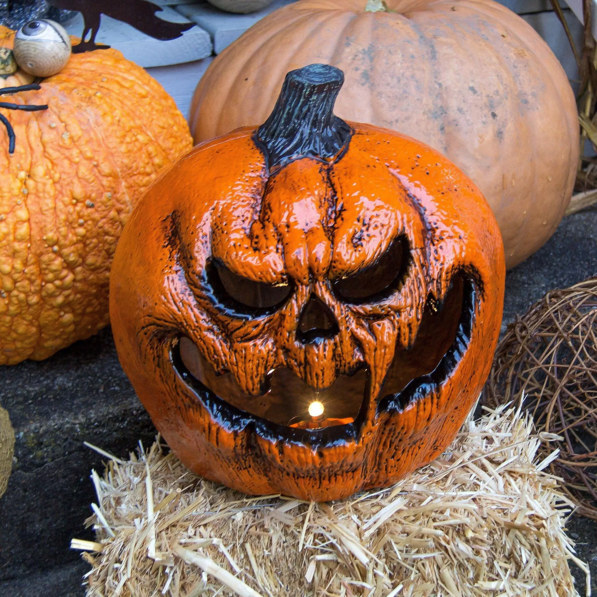 Party City Home Décor | Light-Up Evil Pumpkin