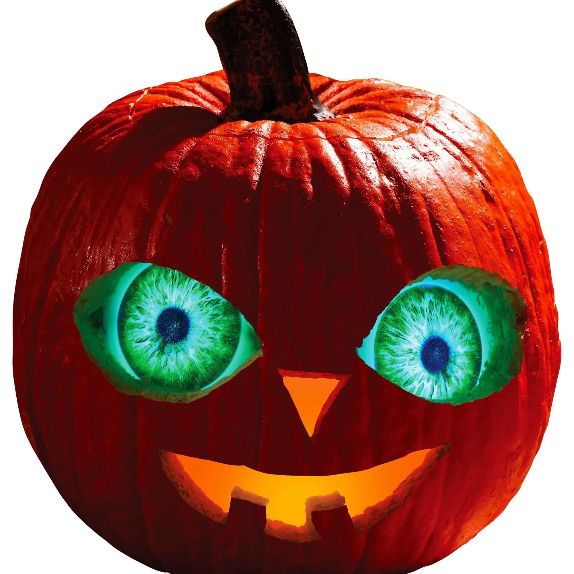 Party City Pumpkin Carving Kits | Light-Up Green Jack-O'-Lantern Eyes