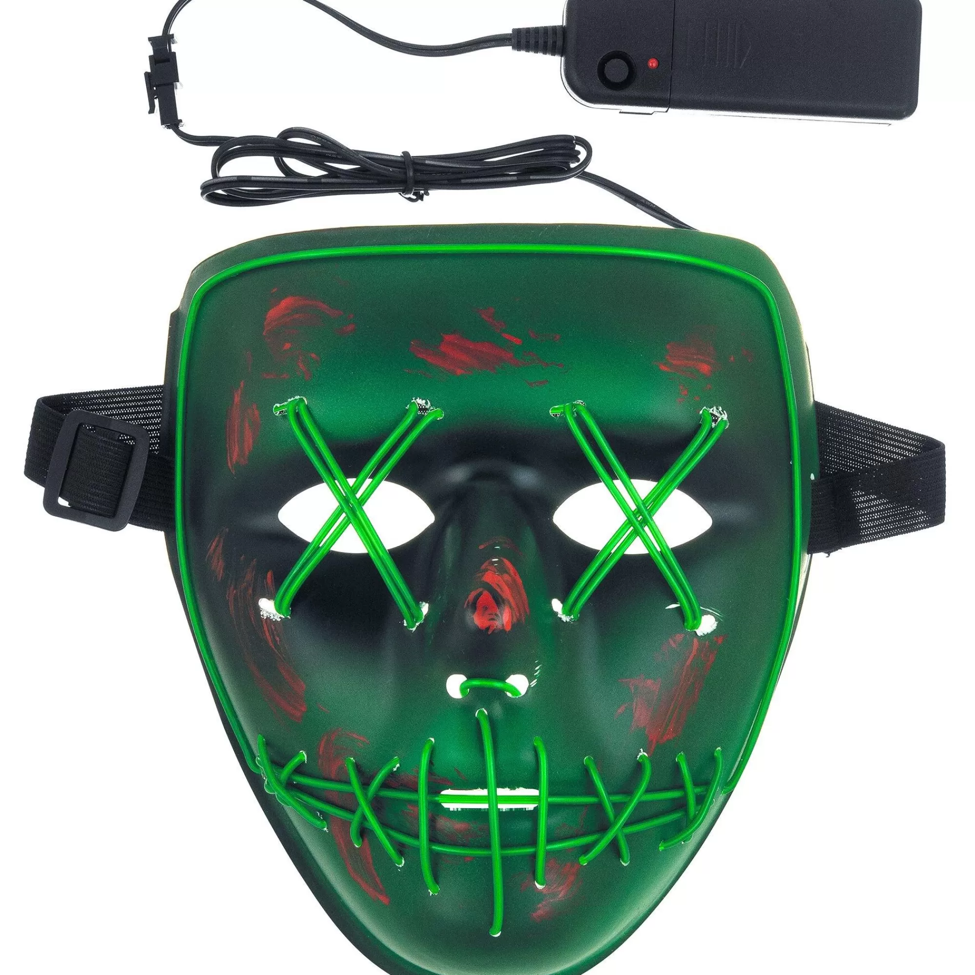 Party City Scary-Light-Up Green Stitch Face Mask