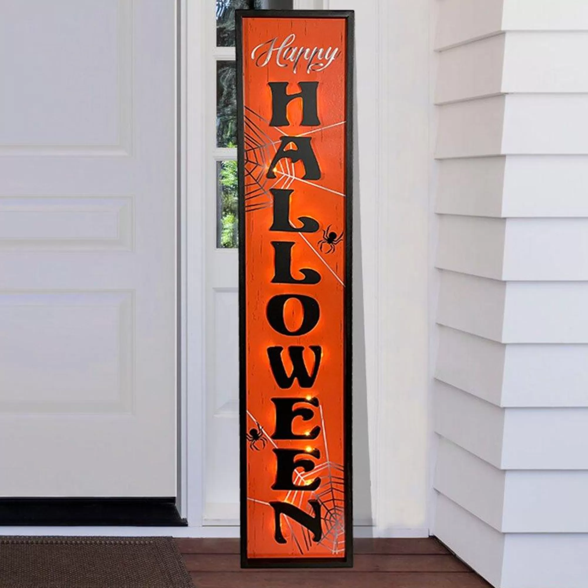 Party City Door Décor & Signs | Light-Up Happy Halloween Mdf Porch Sign, 42In