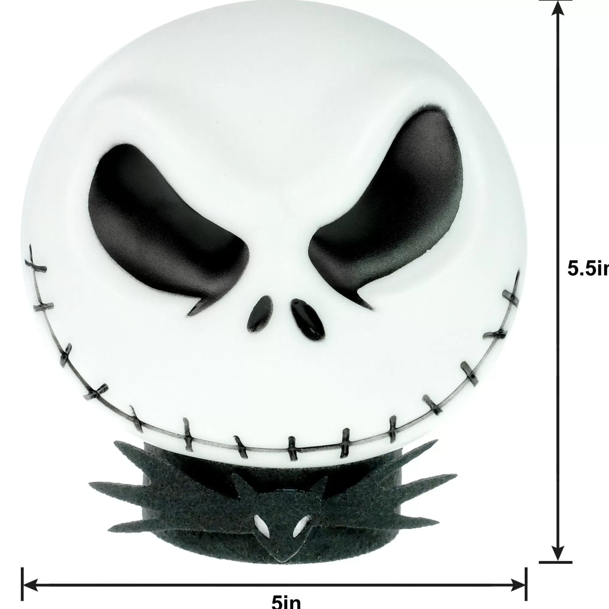 Party City The Nightmare Before Christmas | Light-Up Jack Skellington Head, 5In X 5.5In The Nightmare Before Christmas