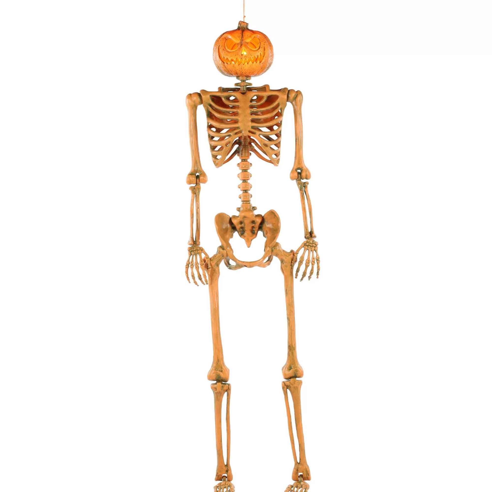 Party City Skeletons | Light-Up Midnight Pumpkin Led Plastic Skeleton, 5Ft