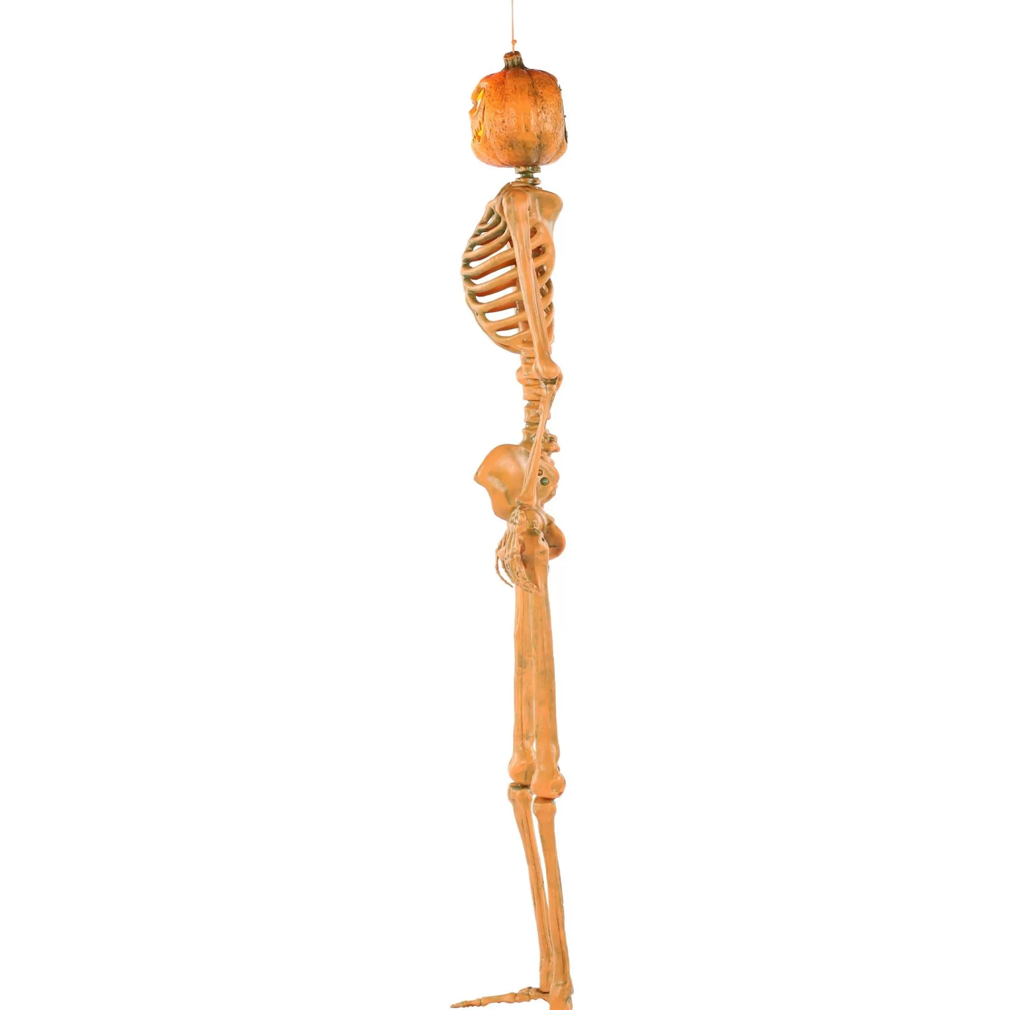 Party City Hanging Decorations | Light-Up Midnight Pumpkin Led Plastic Skeleton, 5Ft